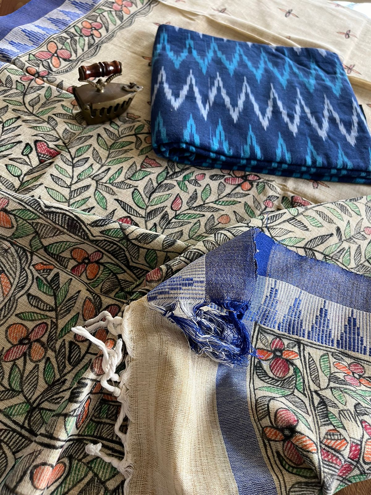 Madhubani Handpainted Dupatta Sets