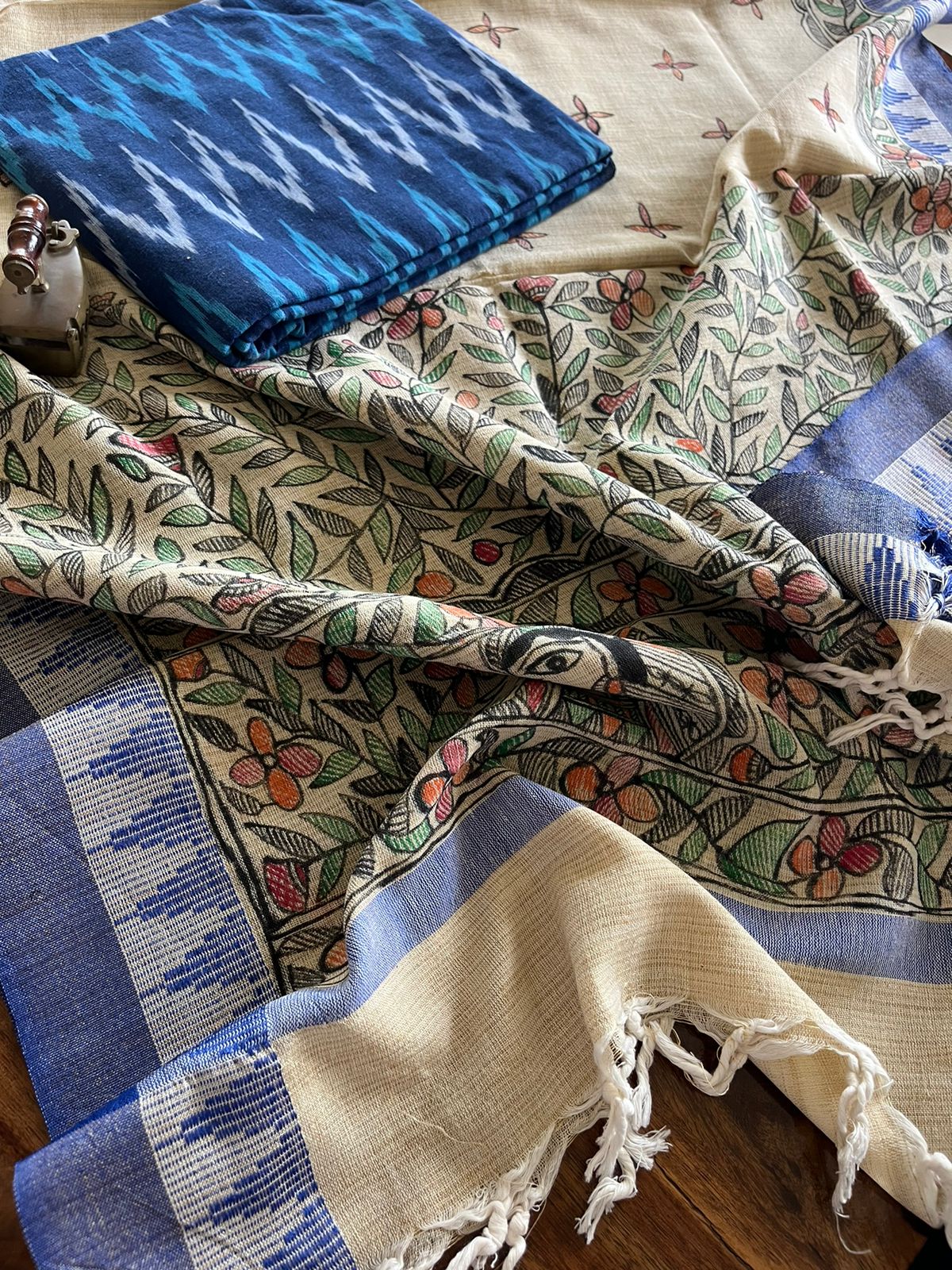 Madhubani Handpainted Dupatta Sets