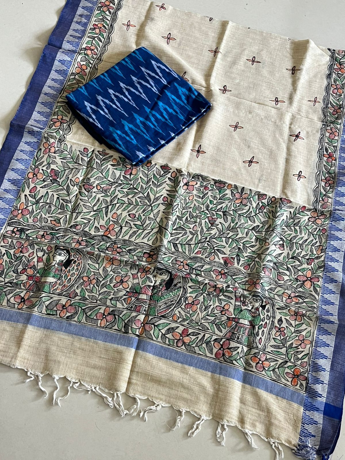 Madhubani Handpainted Dupatta Sets