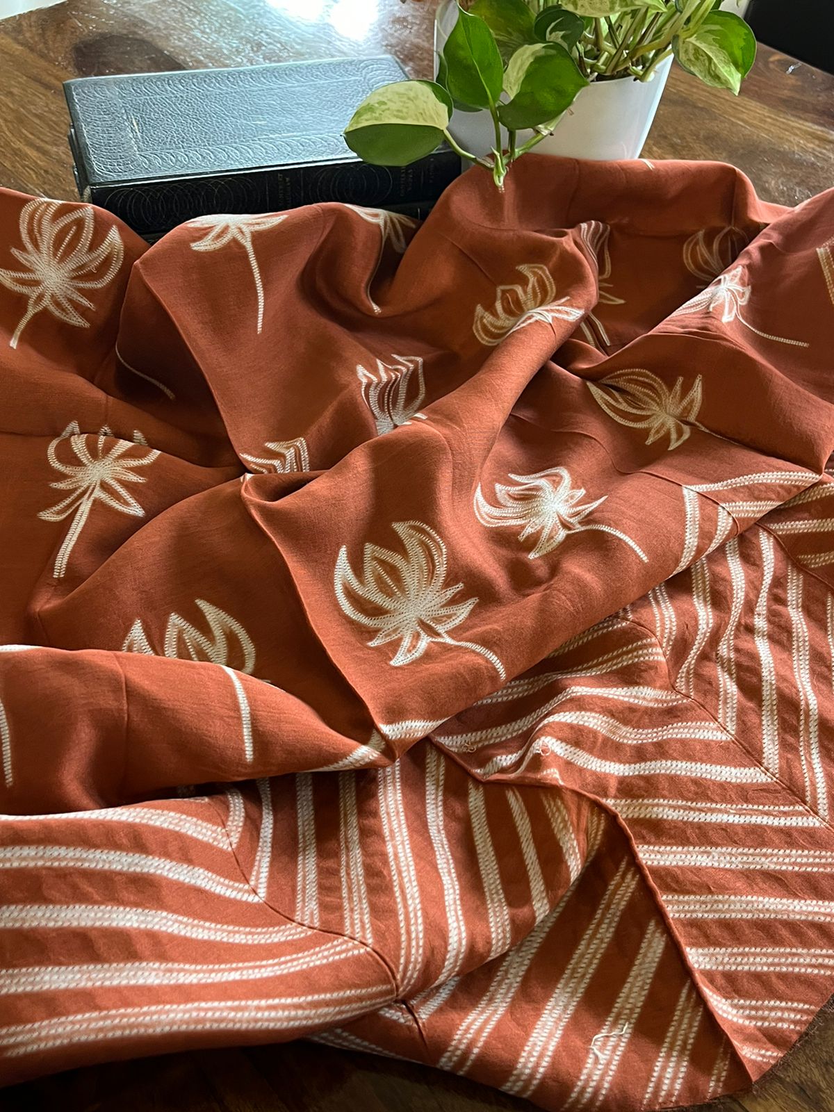 Nui Shibori Hand Work Chanderi Kurta Fabric