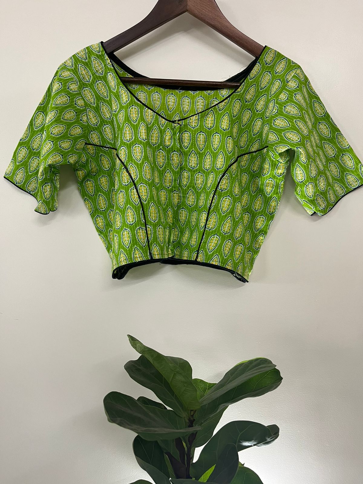 Printed Cotton Stitched Blouse