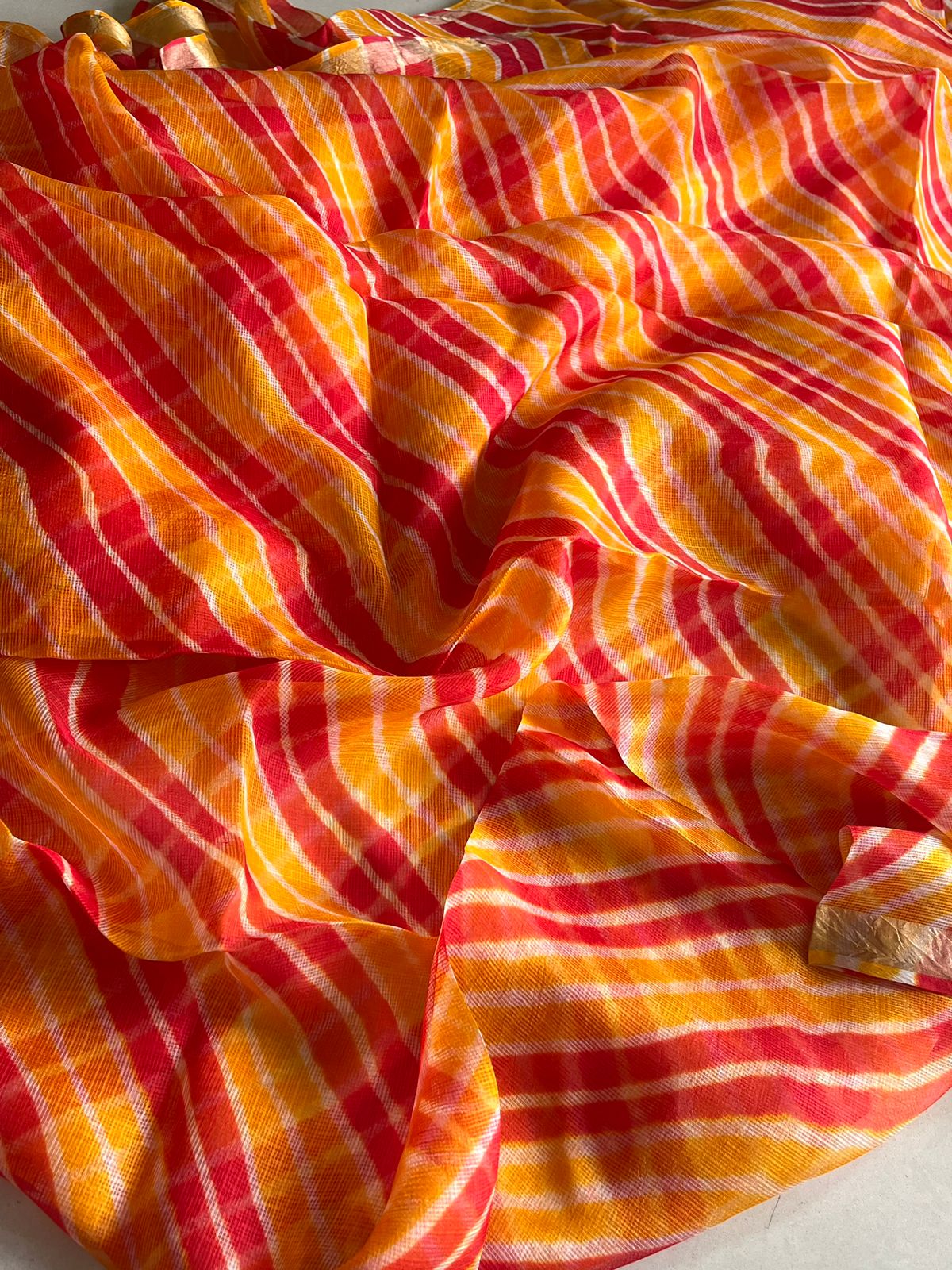 Authentic Kota Silk Sarees with Leheria Tie and Dye work