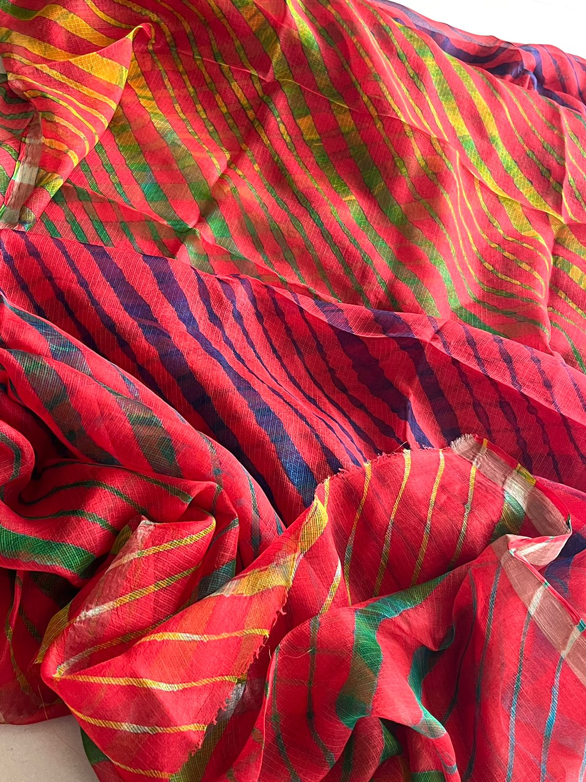Authentic Kota Silk Sarees with Leheria Tie and Dye work