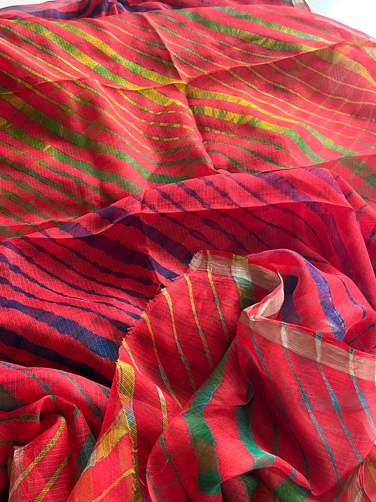 Authentic Kota Silk Sarees with Leheria Tie and Dye work