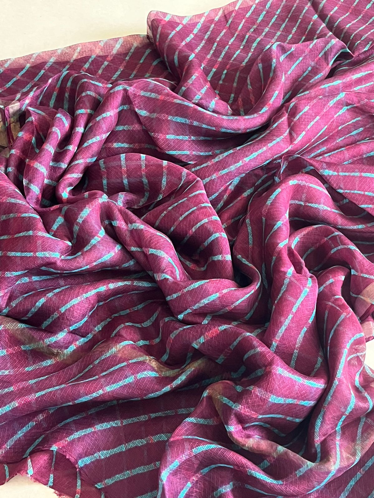 Authentic Kota Silk Sarees with Leheria Tie and Dye work