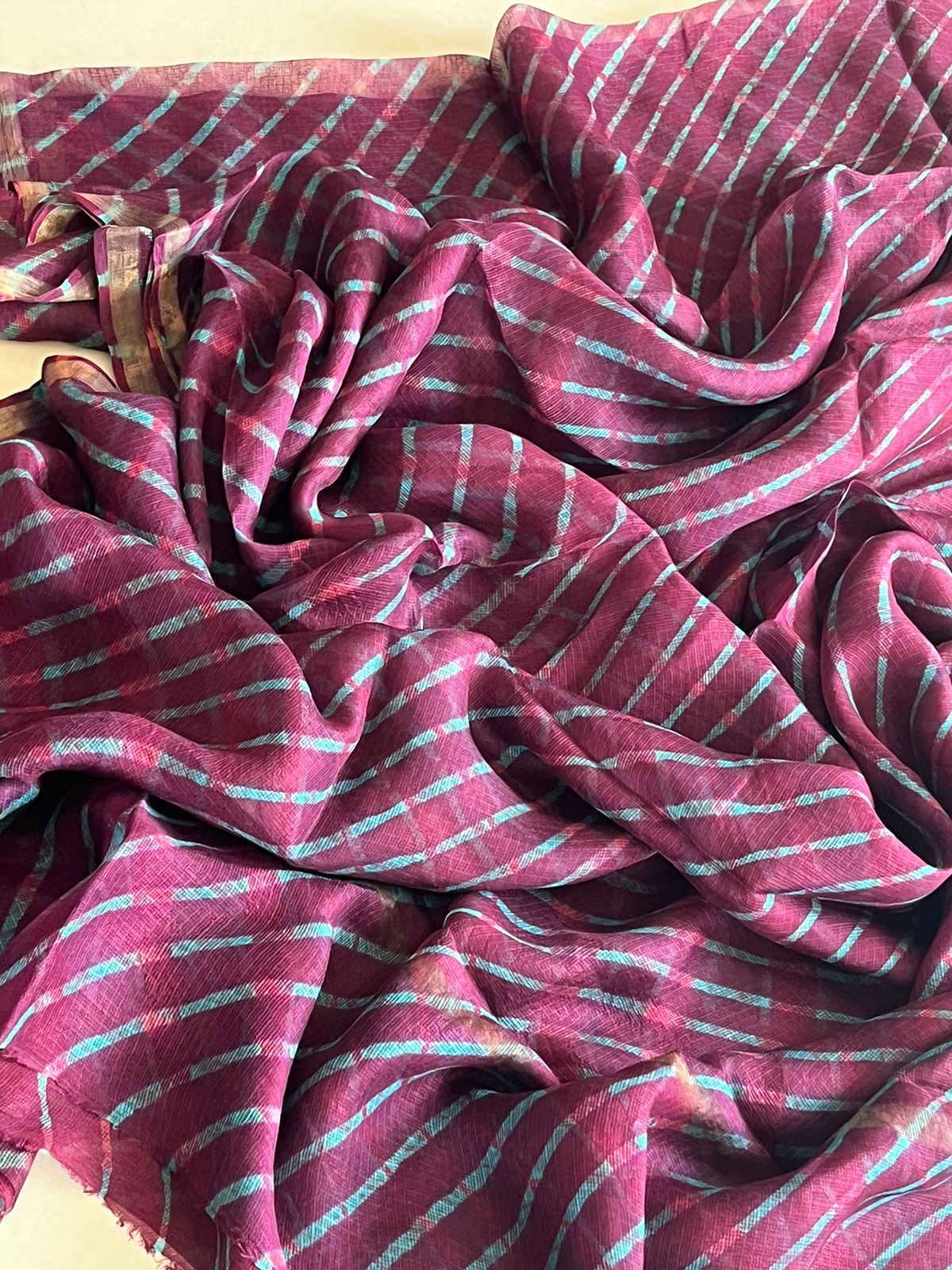 Authentic Kota Silk Sarees with Leheria Tie and Dye work