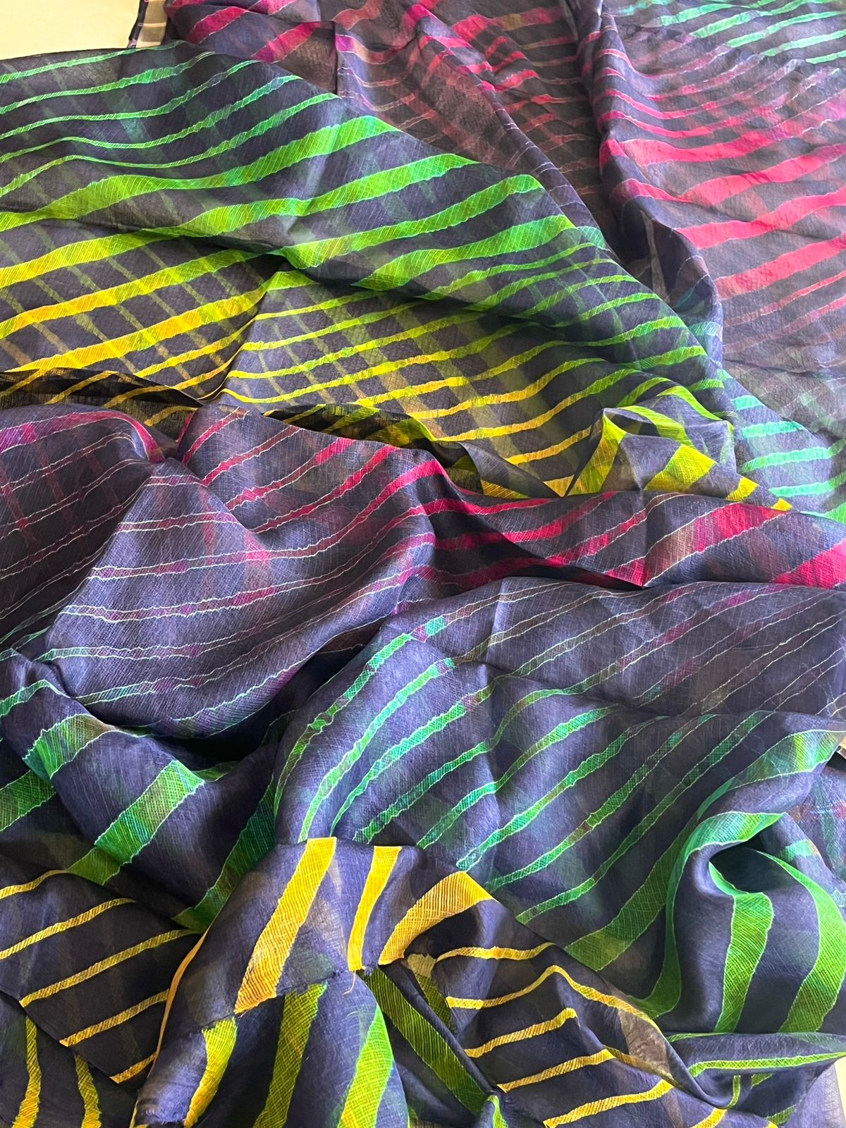 Authentic Kota Silk Sarees with Leheria Tie and Dye work