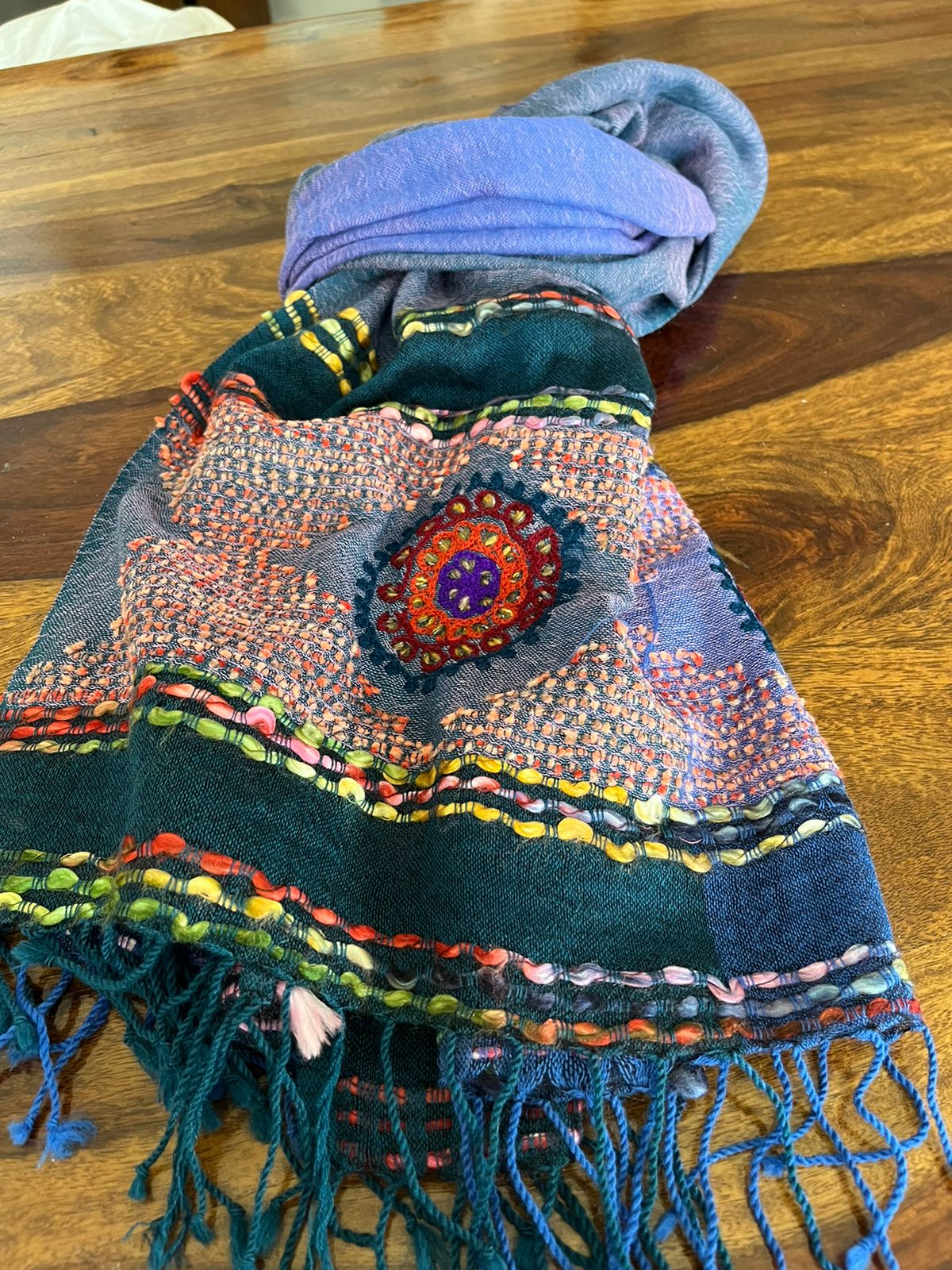 Soft and Cozy Pure Wool Woven Tribal Stole Scarf