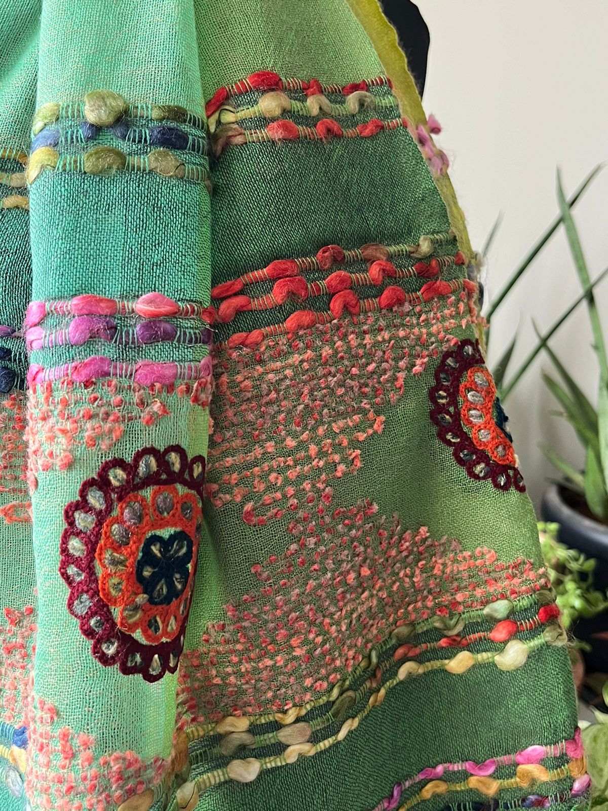 Soft and Cozy Pure Wool Woven Tribal Stole Scarf