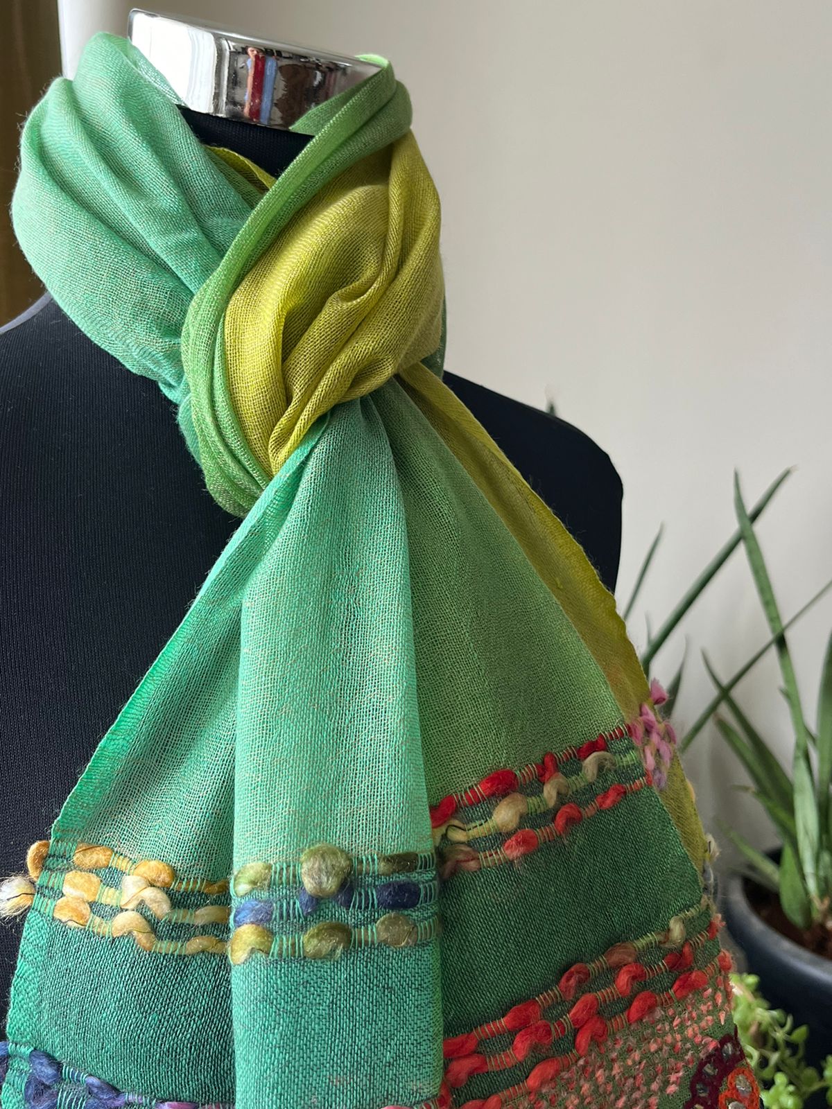 Soft and Cozy Pure Wool Woven Tribal Stole Scarf