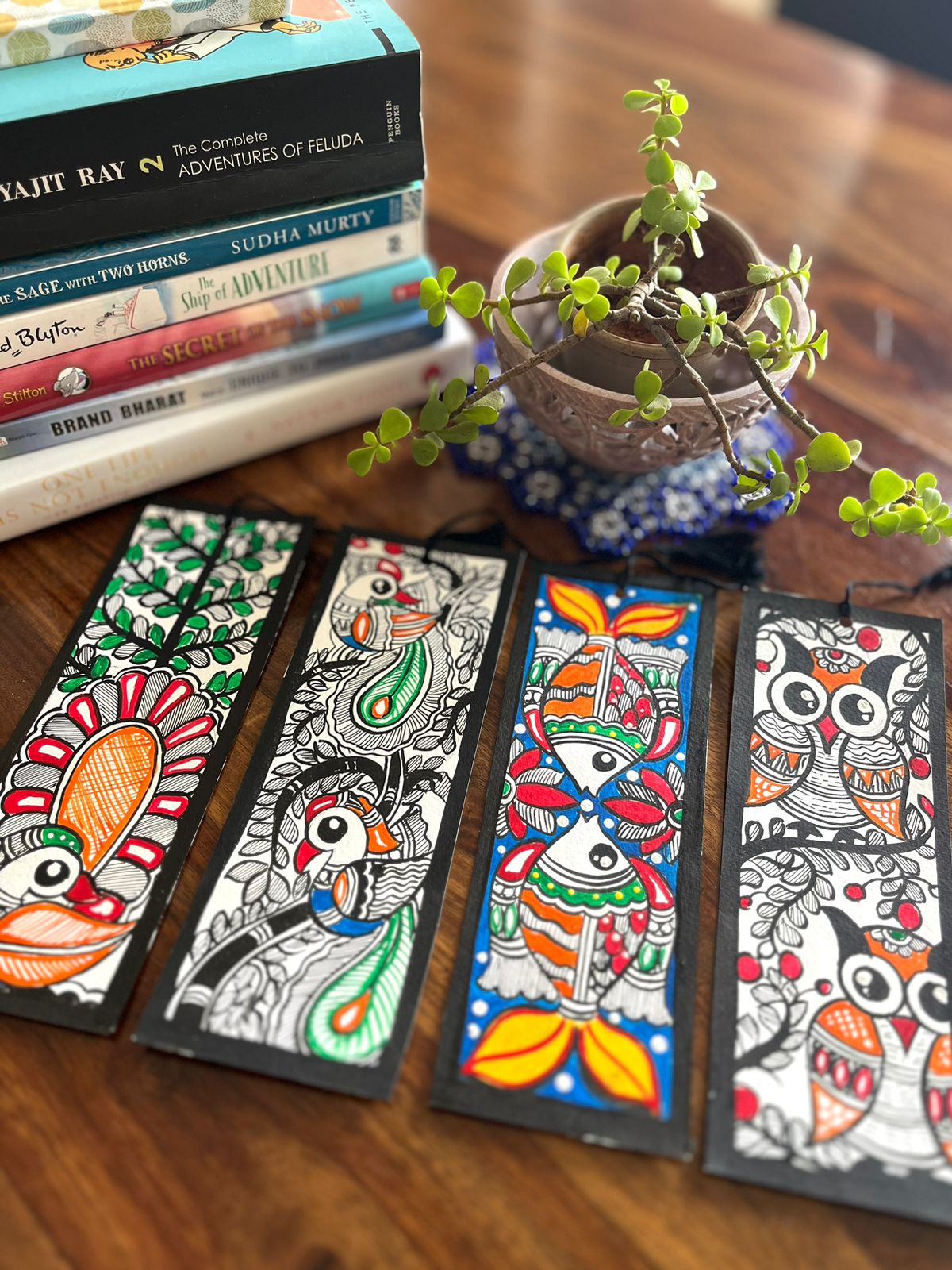 Bookmarks - Madhubani Handpainted - Set of 4