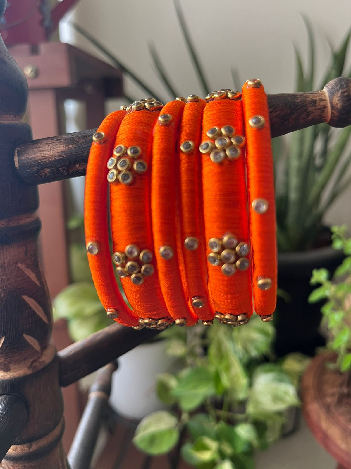 Set of Resham Bangles - 6 pieces