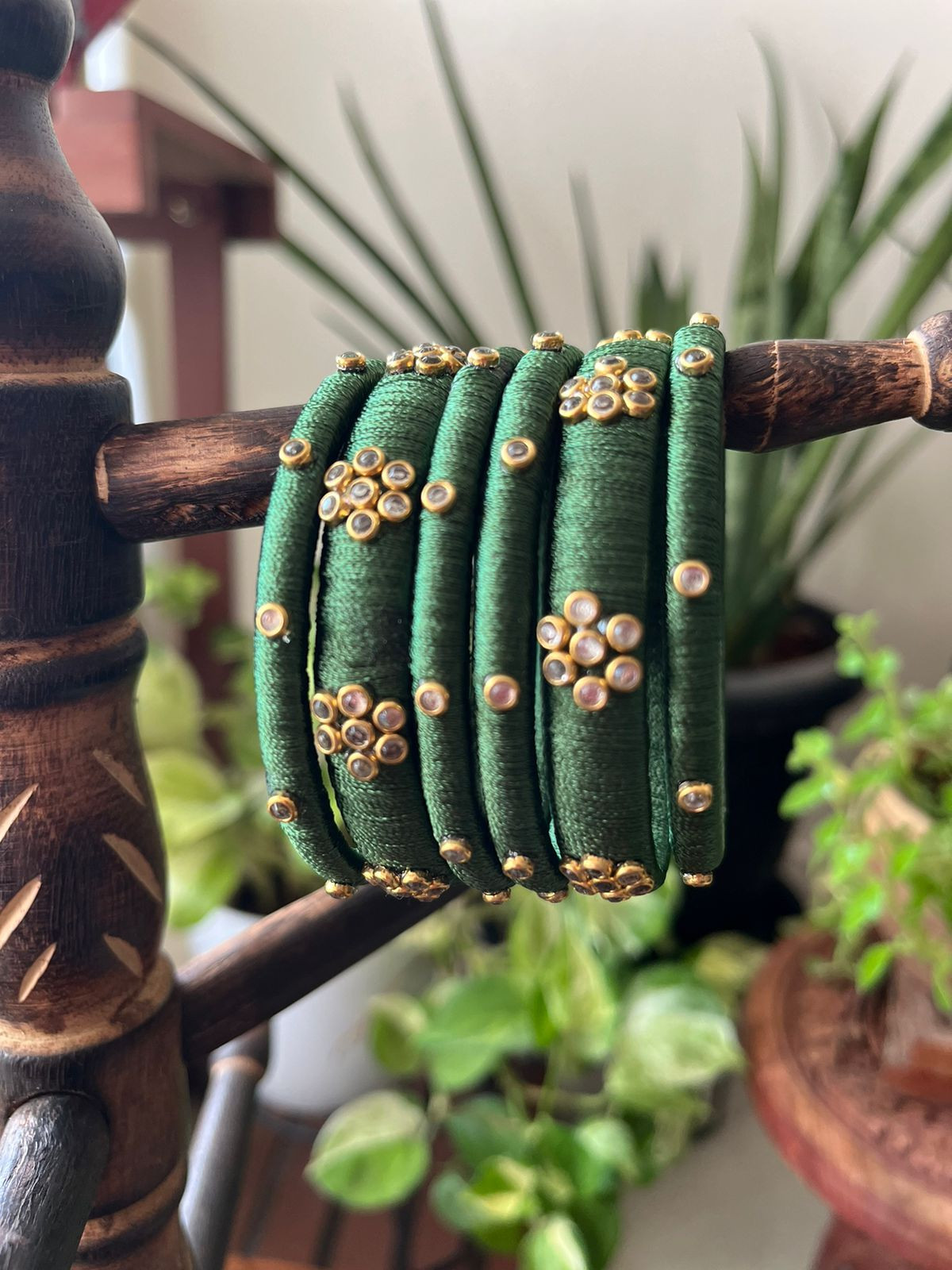 Set of Resham Bangles - 6 pieces