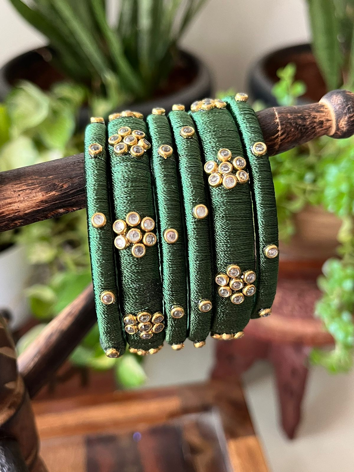 Set of Resham Bangles - 6 pieces