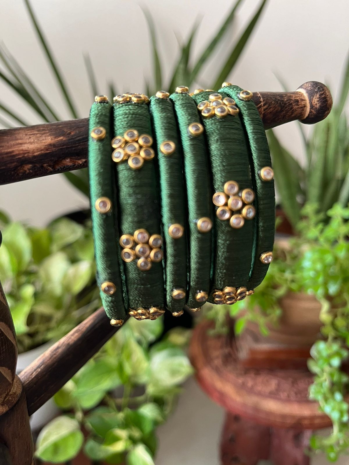 Set of Resham Bangles - 6 pieces