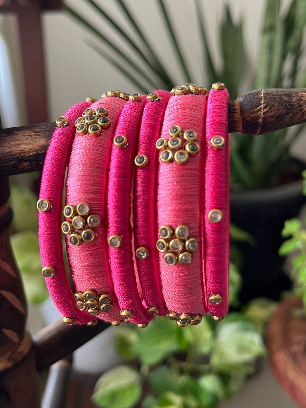 Set of Resham Bangles - 6 pieces