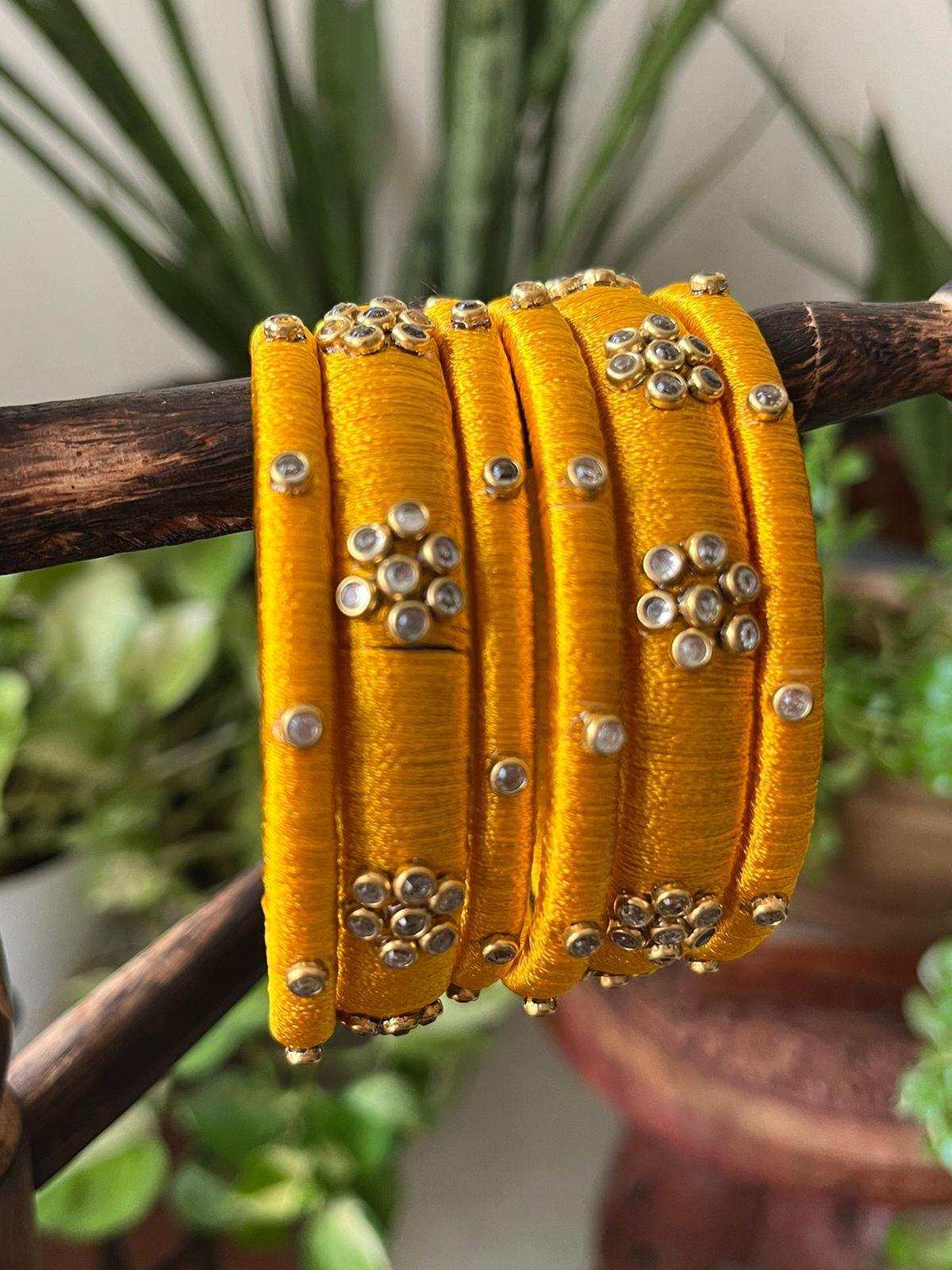 Set of Resham Bangles - 6 pieces