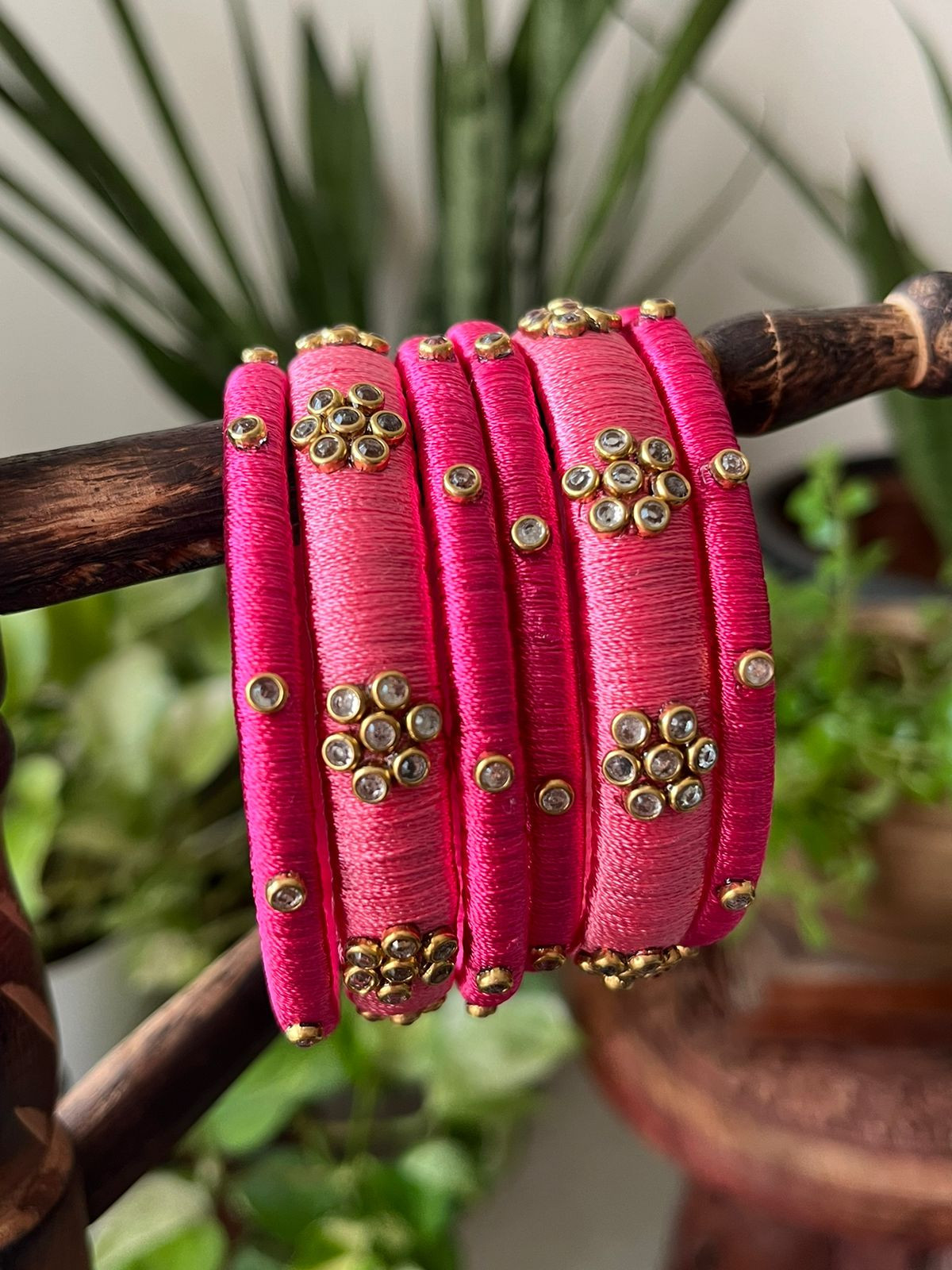 Set of Resham Bangles - 6 pieces