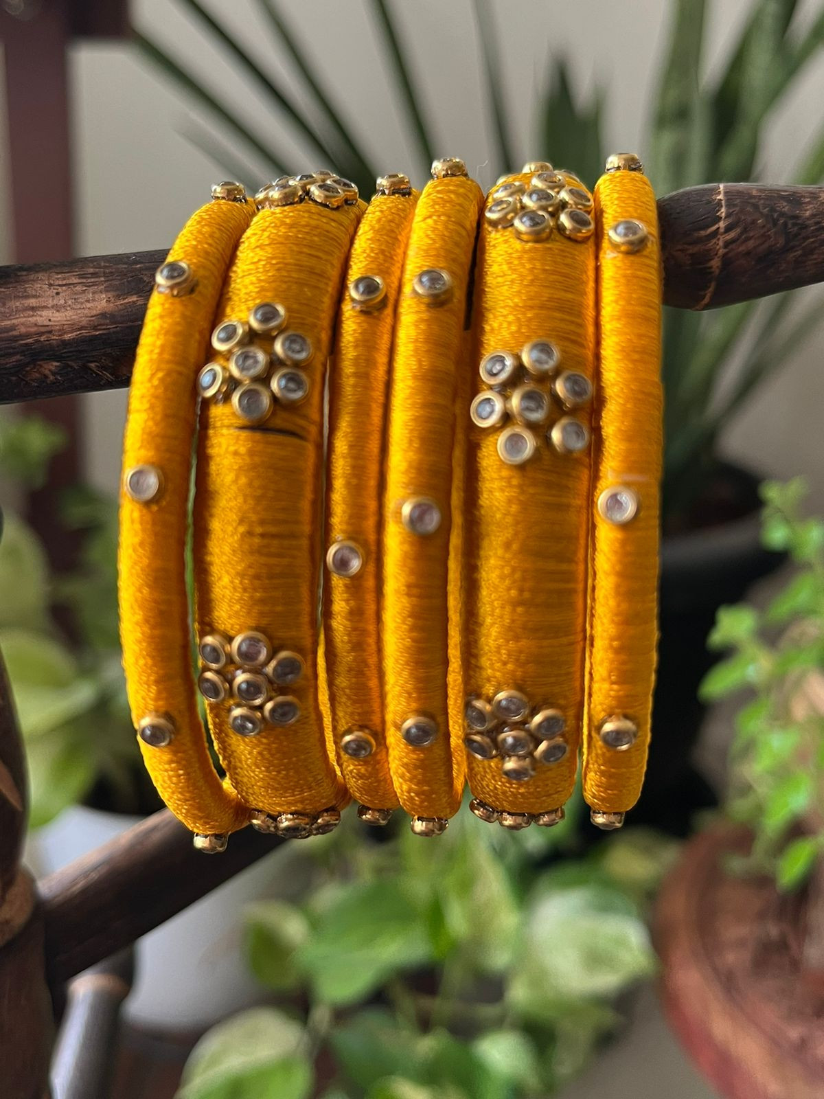 Set of Resham Bangles - 6 pieces
