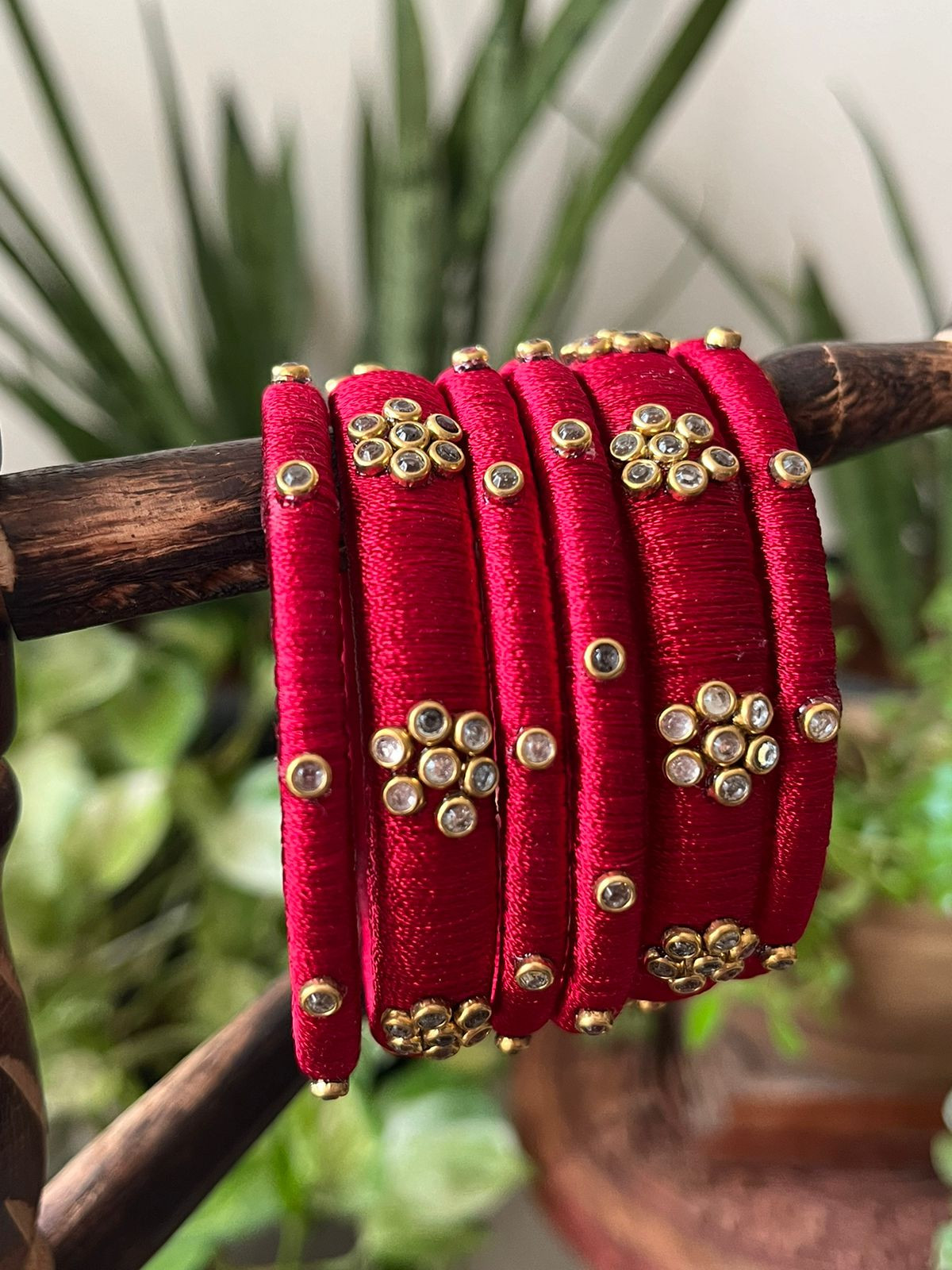 Set of Resham Bangles - 6 pieces