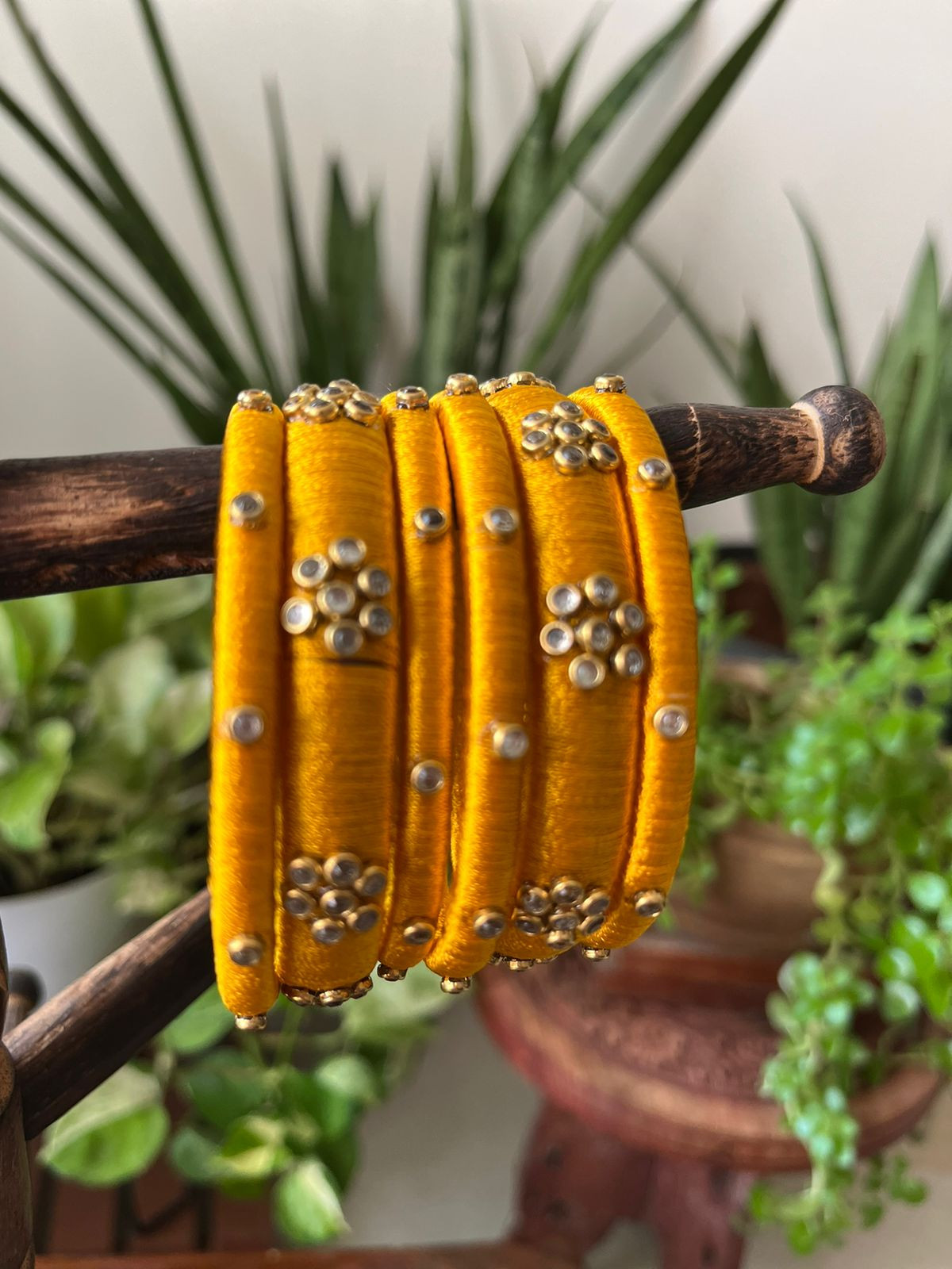 Set of Resham Bangles - 6 pieces