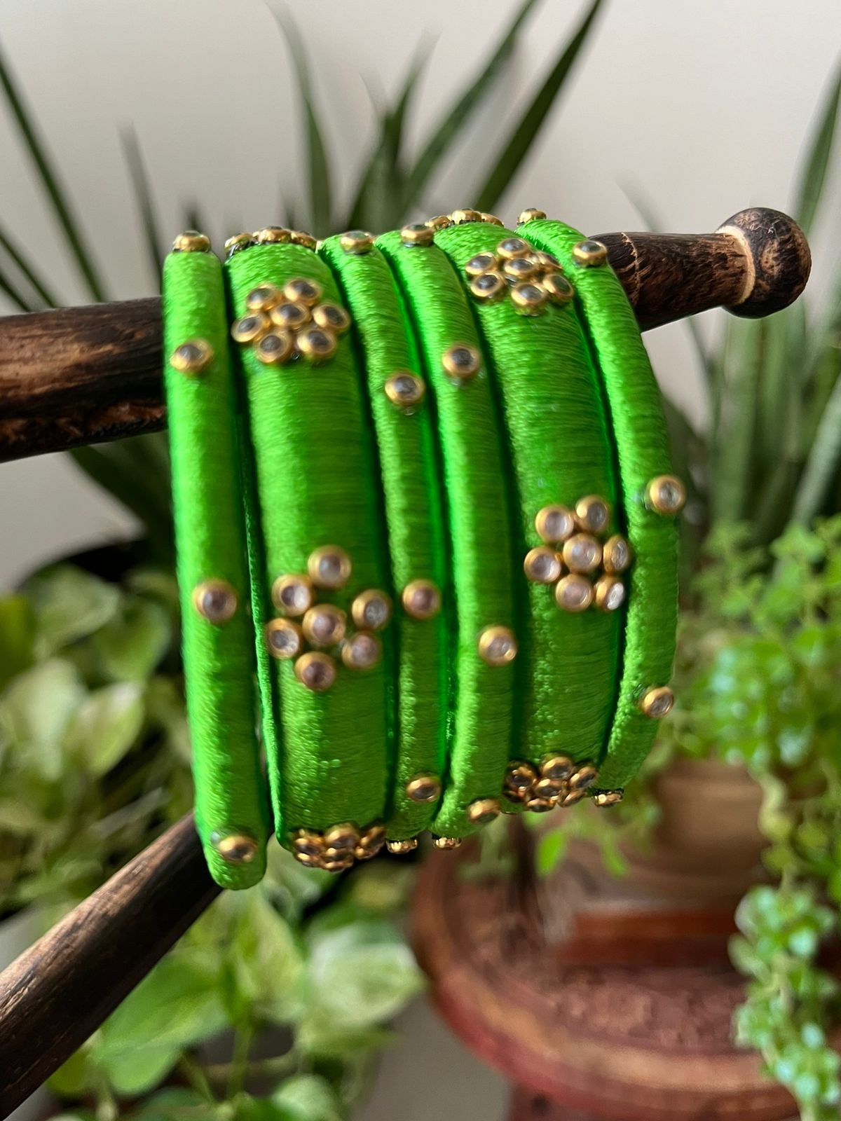 Set of Resham Bangles - 6 pieces