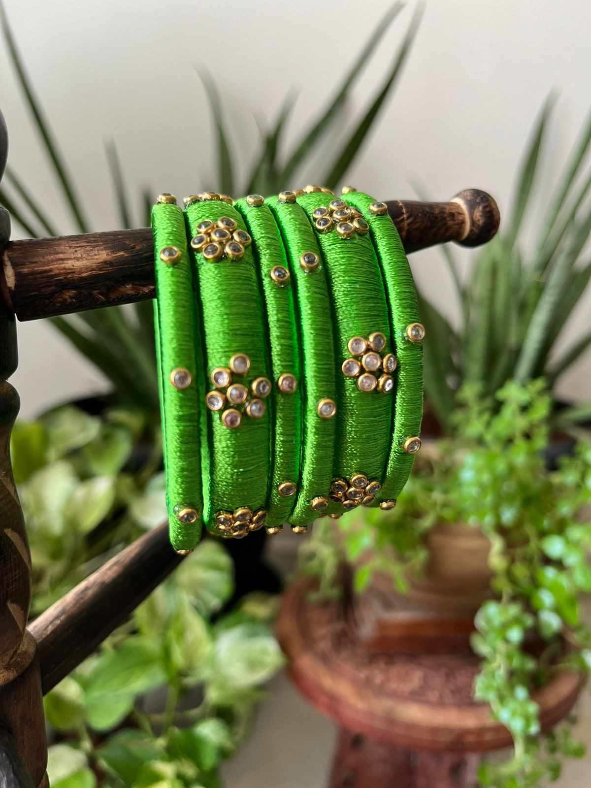 Set of Resham Bangles - 6 pieces