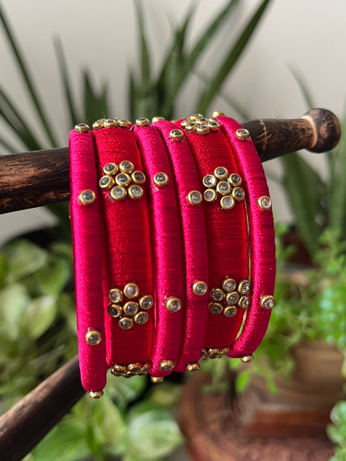 Set of Resham Bangles - 6 pieces