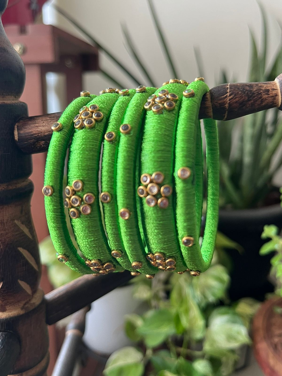 Set of Resham Bangles - 6 pieces