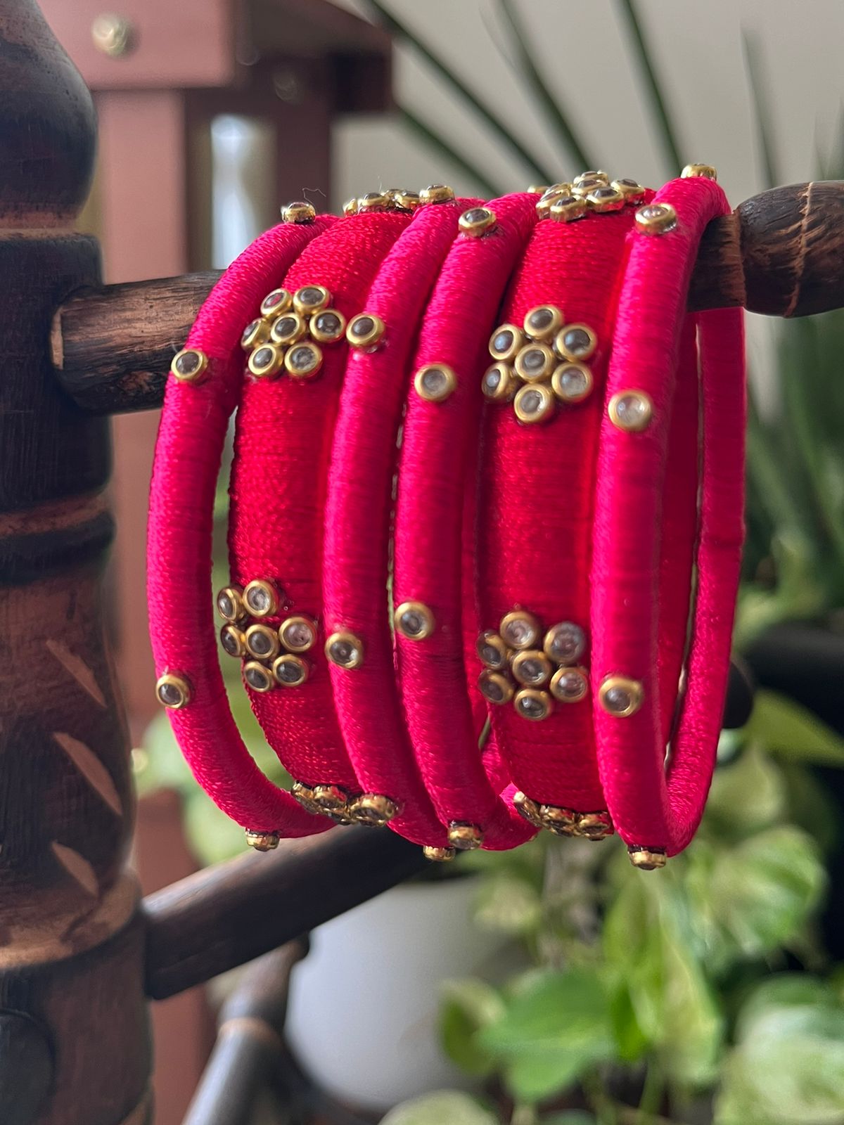 Set of Resham Bangles - 6 pieces