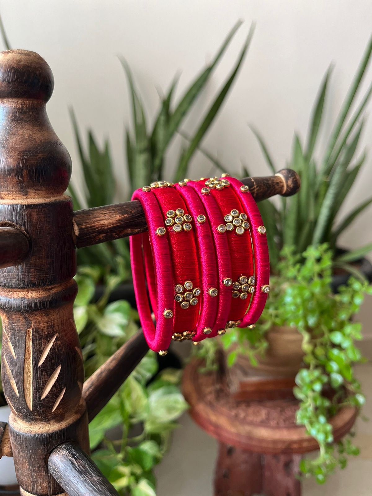 Set of Resham Bangles - 6 pieces
