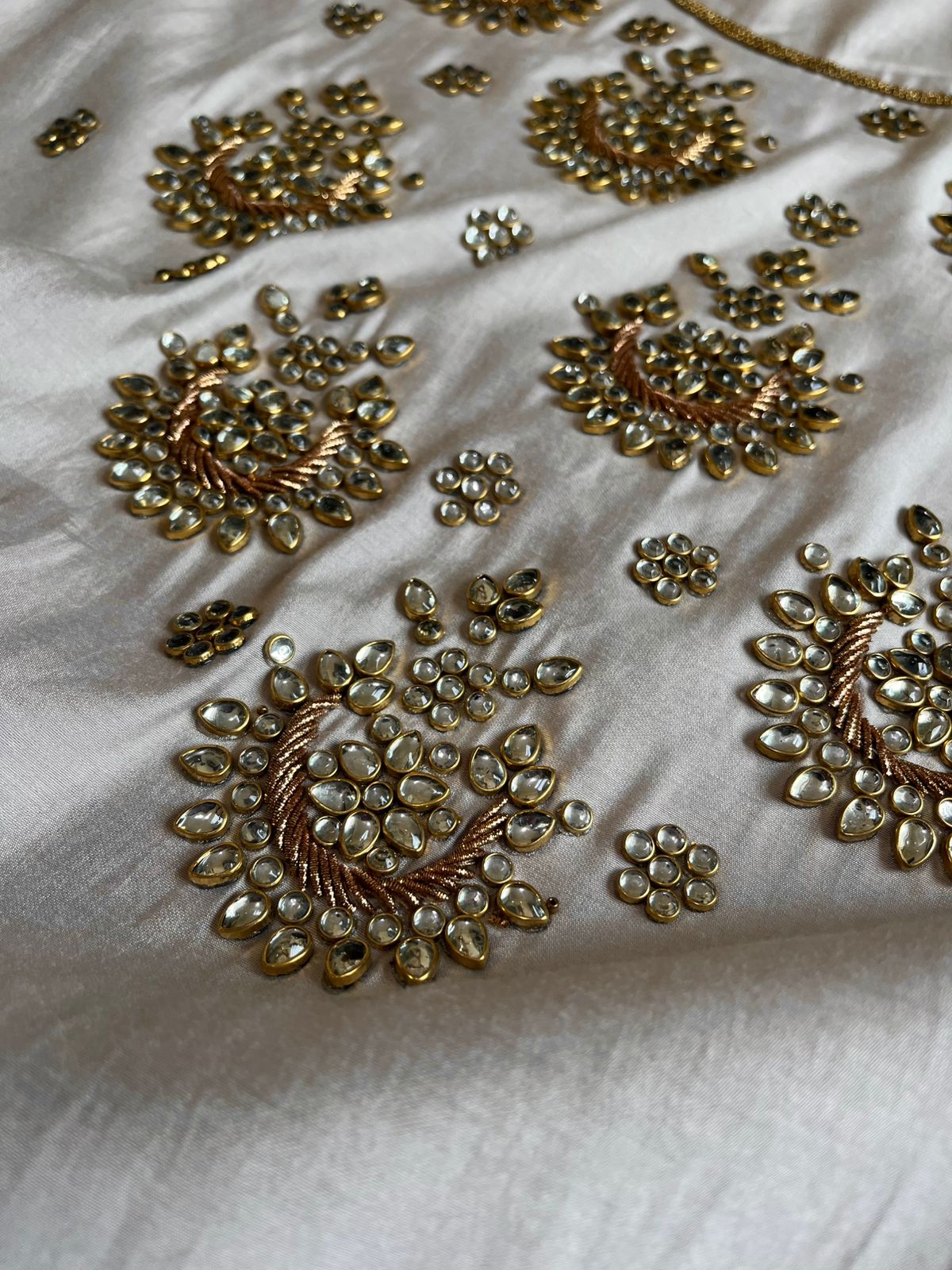 Absolutely stunning and gorgeous heavy hand work Kurta - Pearl White