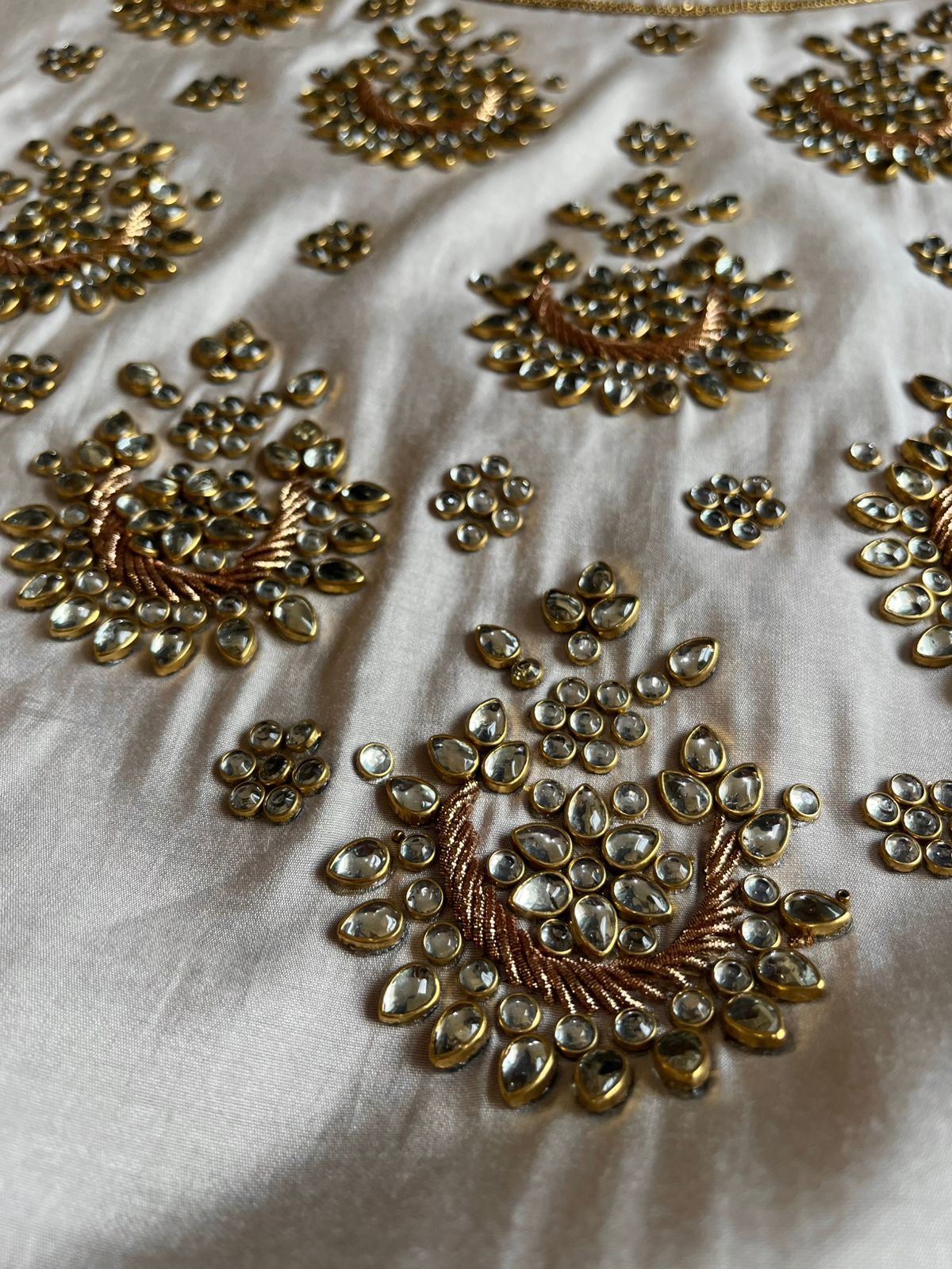 Absolutely stunning and gorgeous heavy hand work Kurta - Pearl White