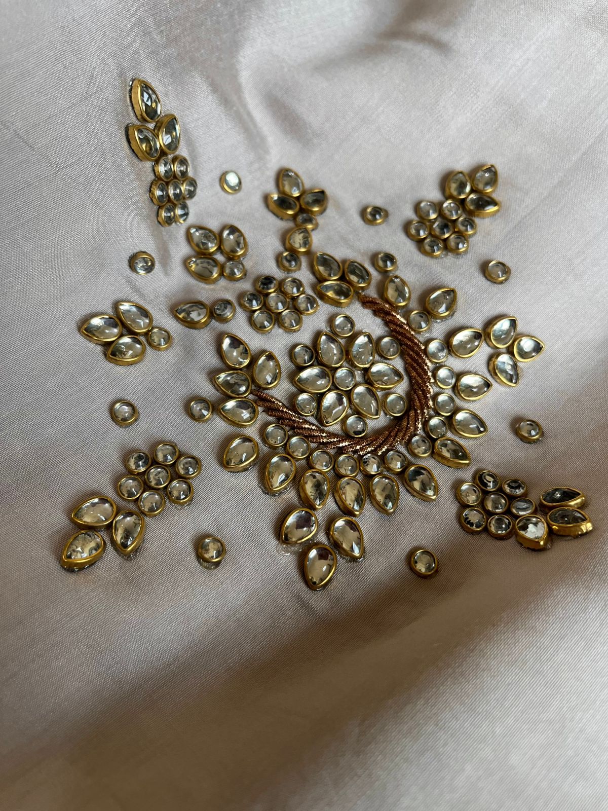 Absolutely stunning and gorgeous heavy hand work Kurta - Pearl White