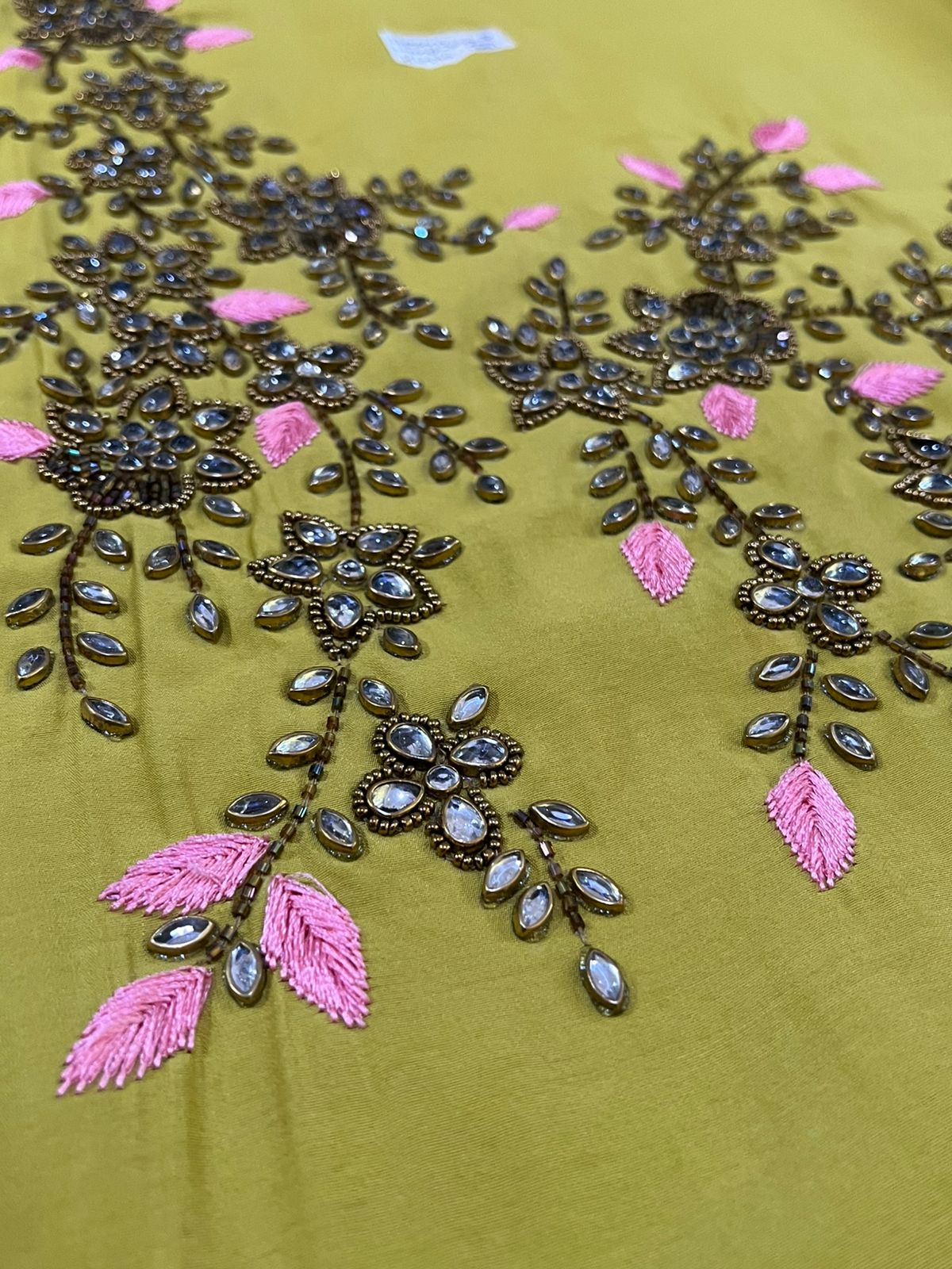 Absolutely stunning and gorgeous heavy hand work Kurta - Lime Green