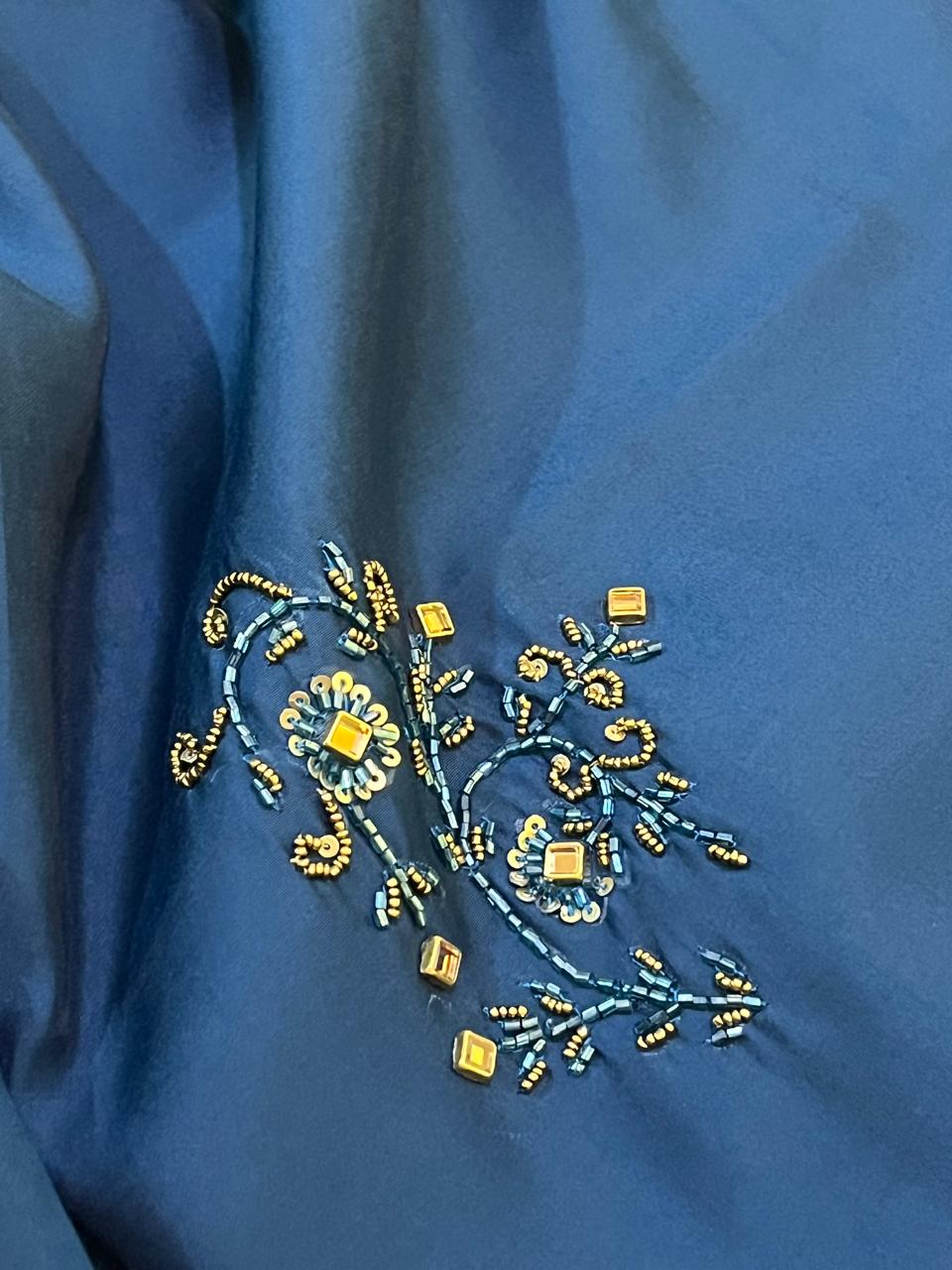 Absolutely stunning and gorgeous heavy hand work Kurta - Slate Grey