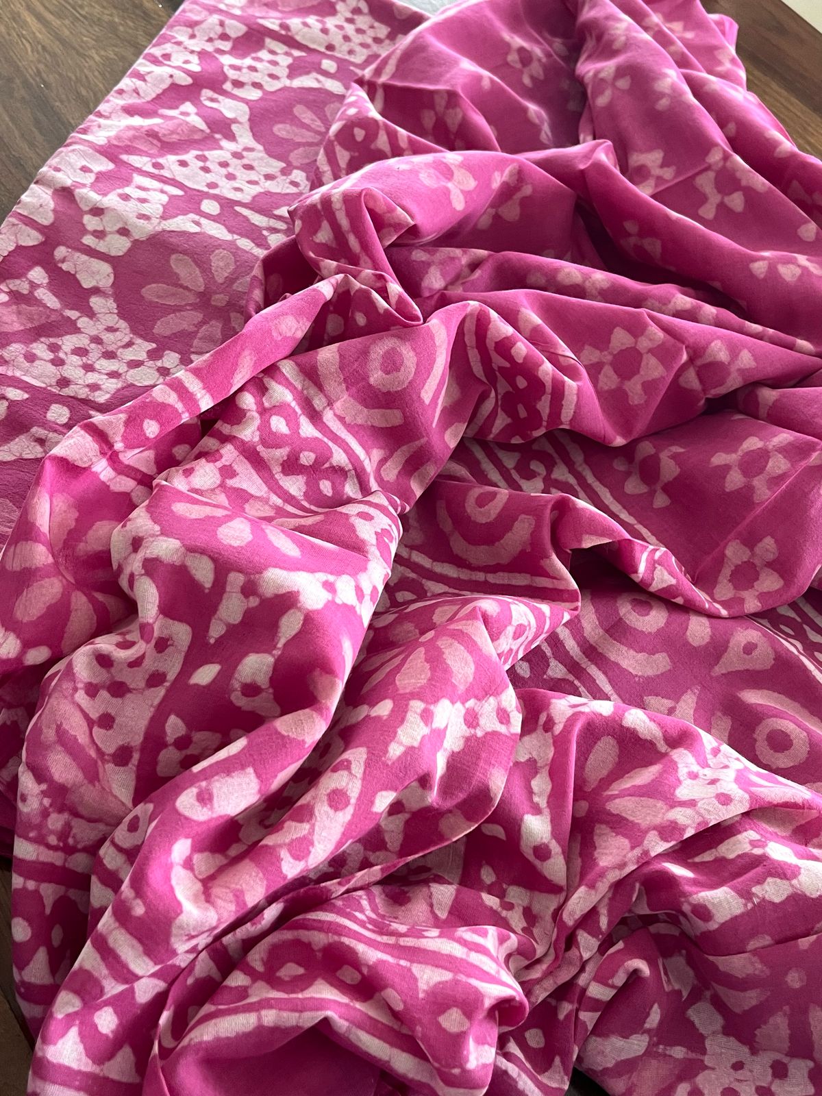 Pure Cotton 3 piece Handblock Printed Suits - Pink