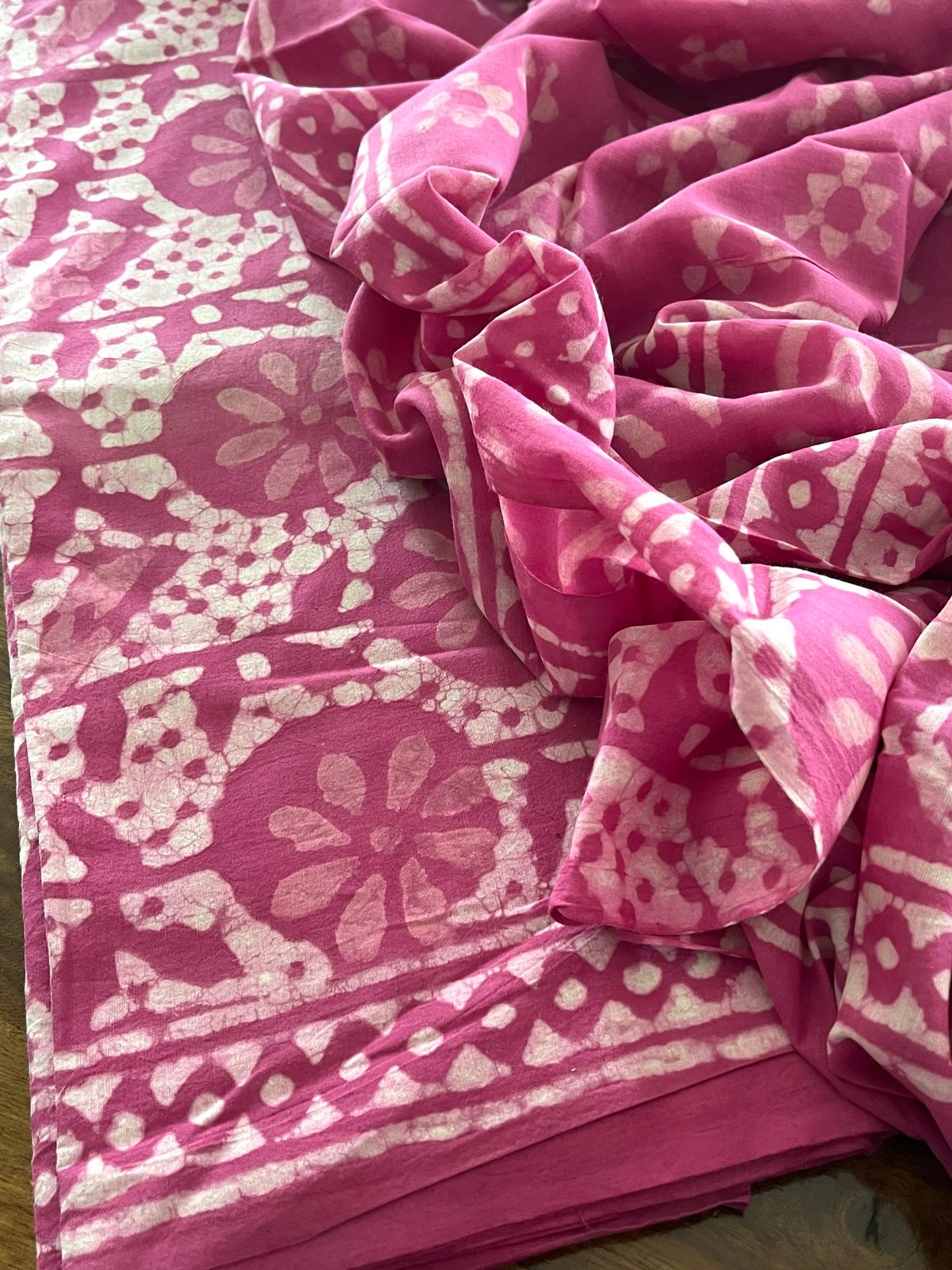 Pure Cotton 3 piece Handblock Printed Suits - Pink