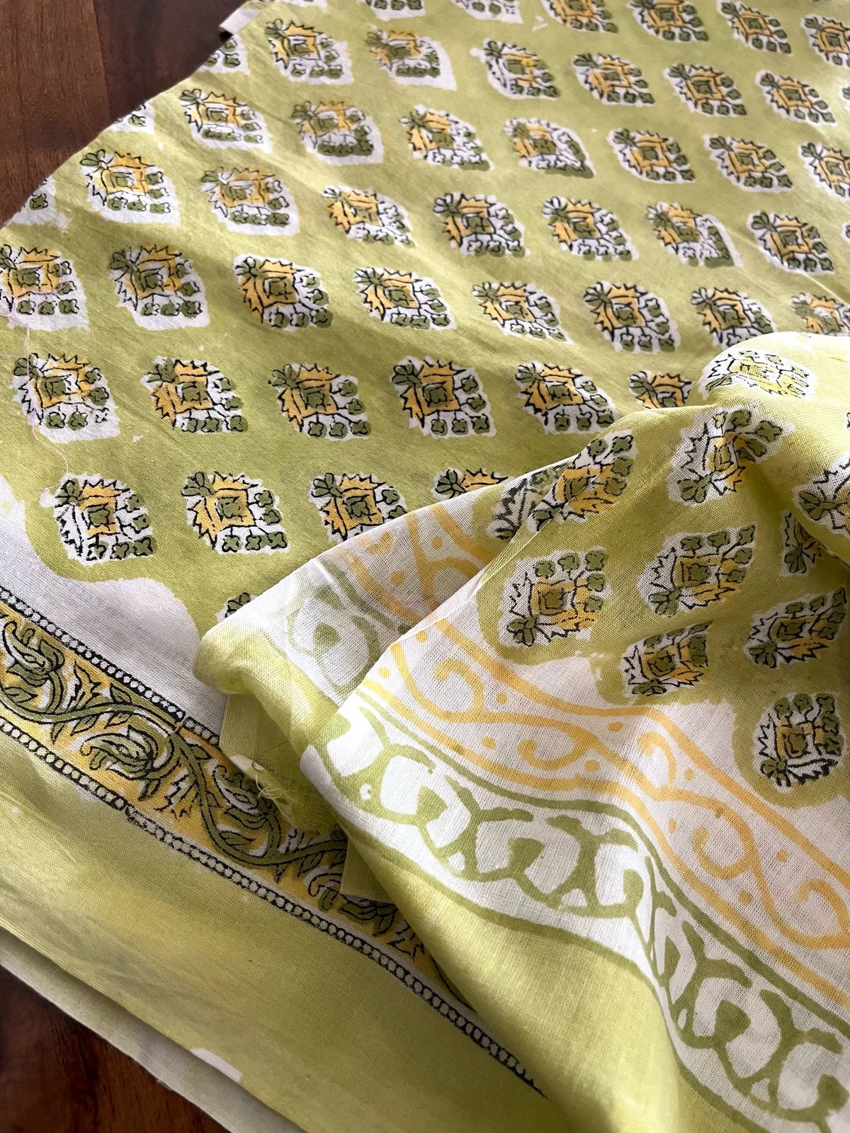 Pure Cotton 3 piece Handblock Printed Suits - Green