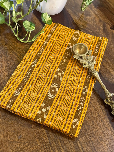 Pure cotton Handwoven Sambhalpuri Kurta - Yellow