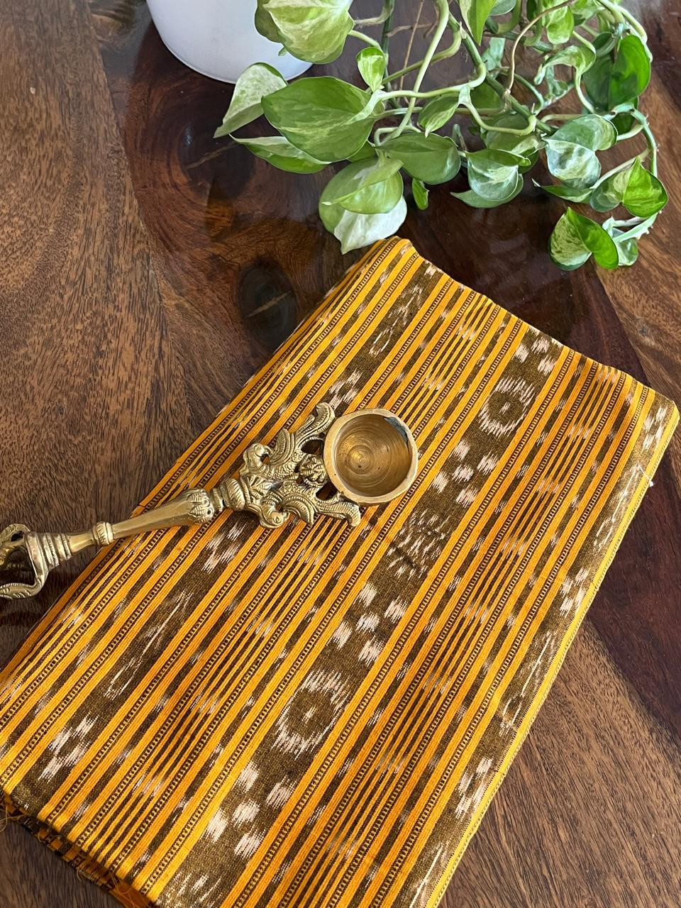 Pure cotton Handwoven Sambhalpuri Kurta - Yellow