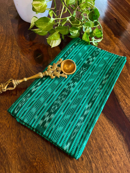 Pure cotton Handwoven Sambhalpuri Kurta - Green