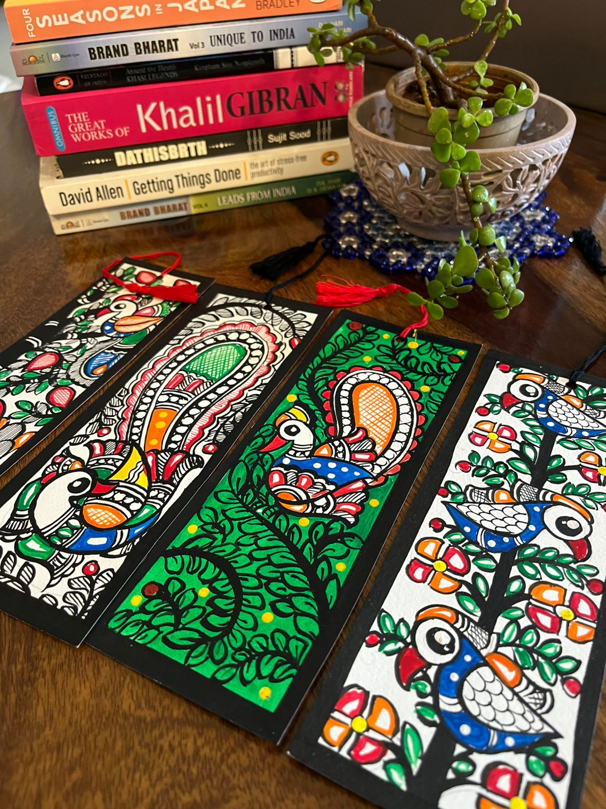 Bookmarks - Madhubani Handpainted - Set of 4