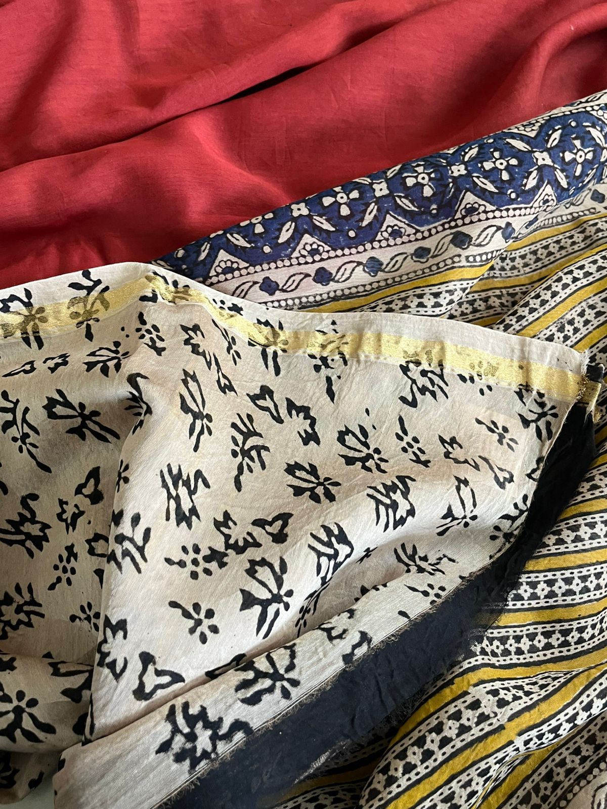 Chanderi Cotton Silk Saree with Handblock Print Saree