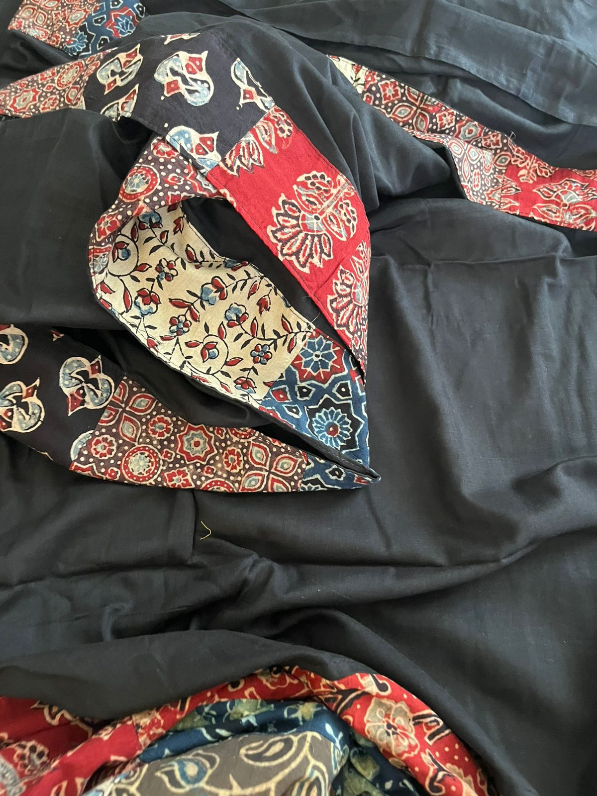 Pure Cotton Saree with Ajrakh  work