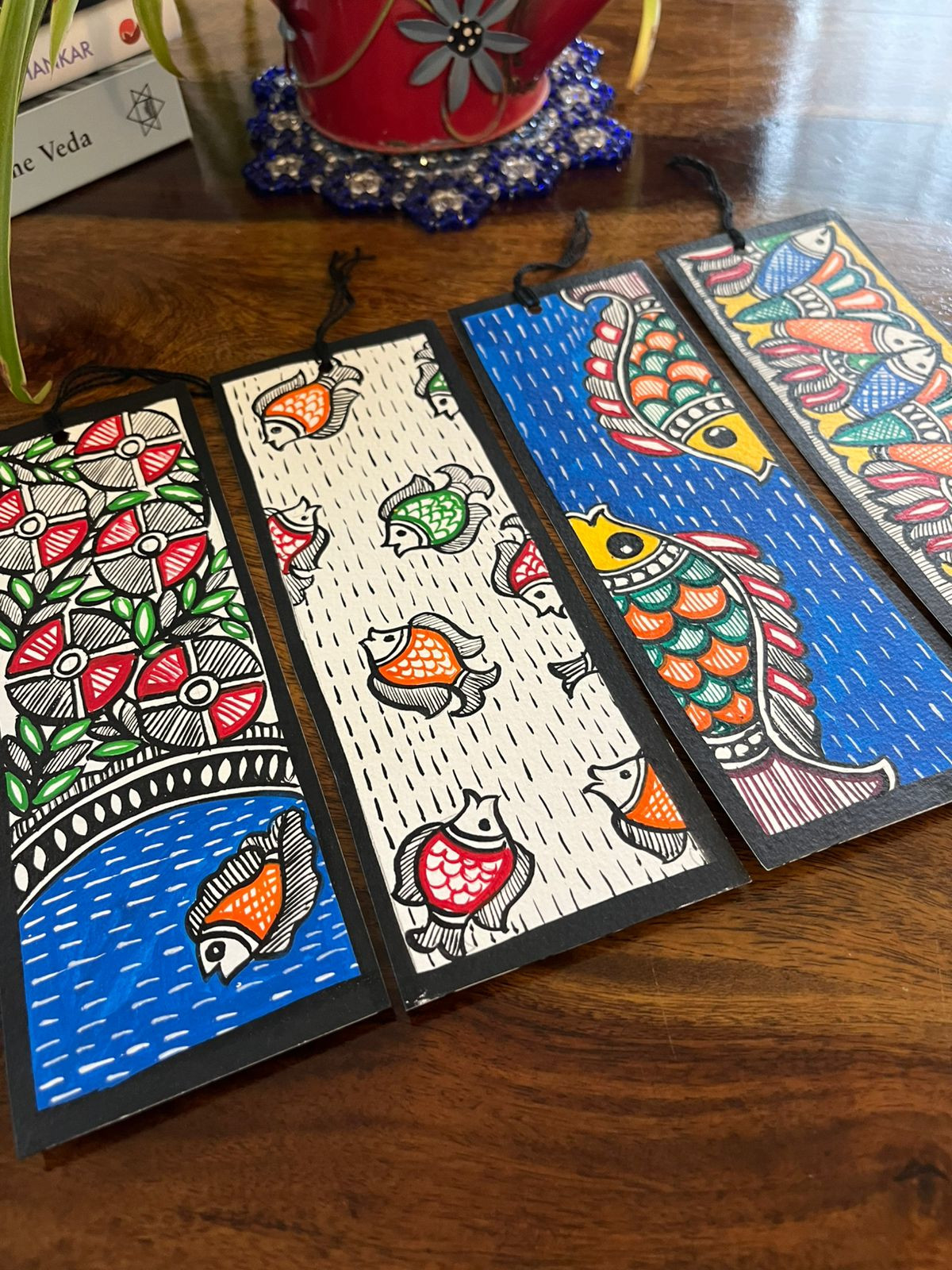 Bookmarks - Madhubani Handpainted - Set of 4