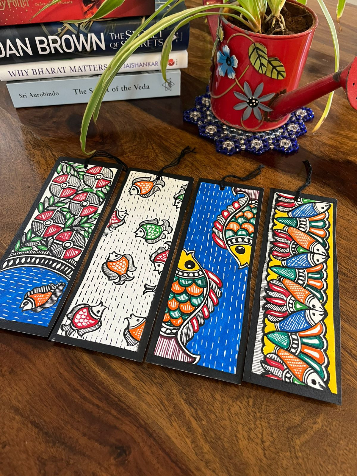 Bookmarks - Madhubani Handpainted - Set of 4