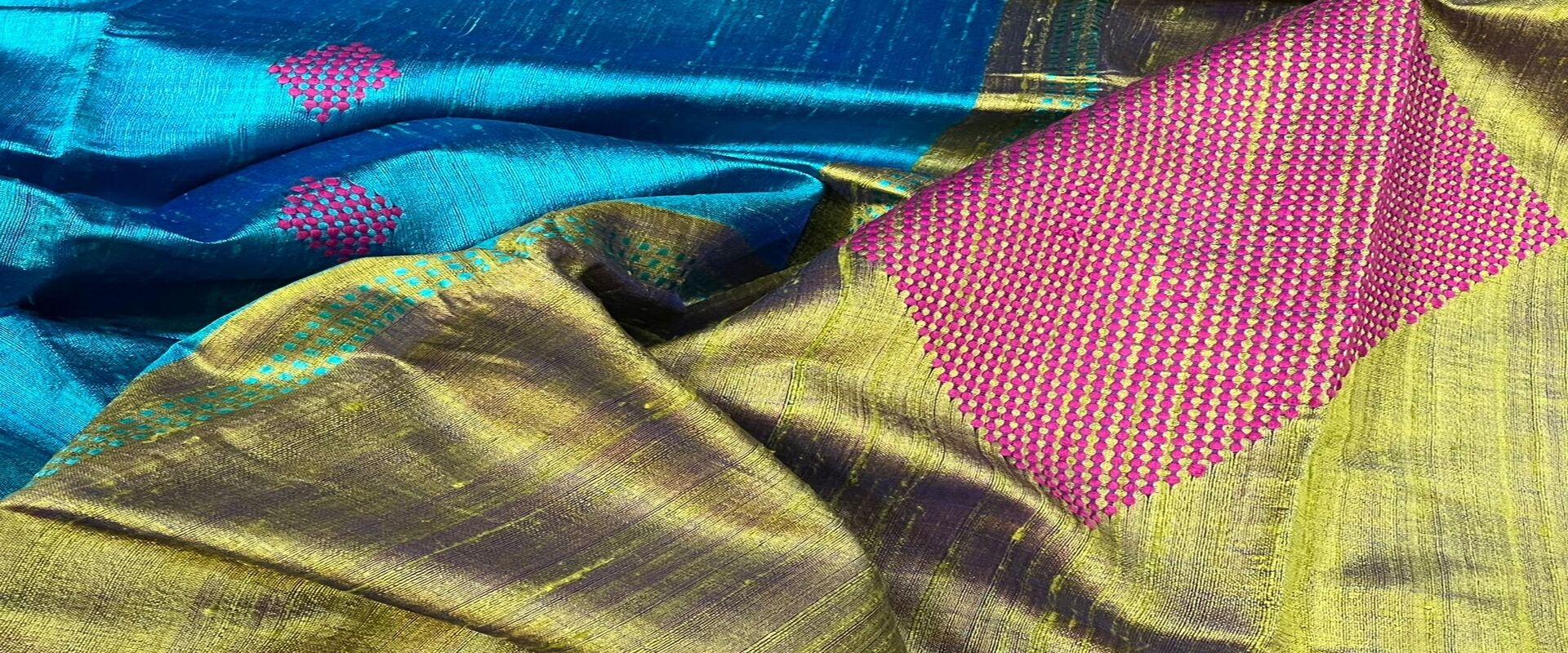Handwoven Pure Raw Silk elegance..