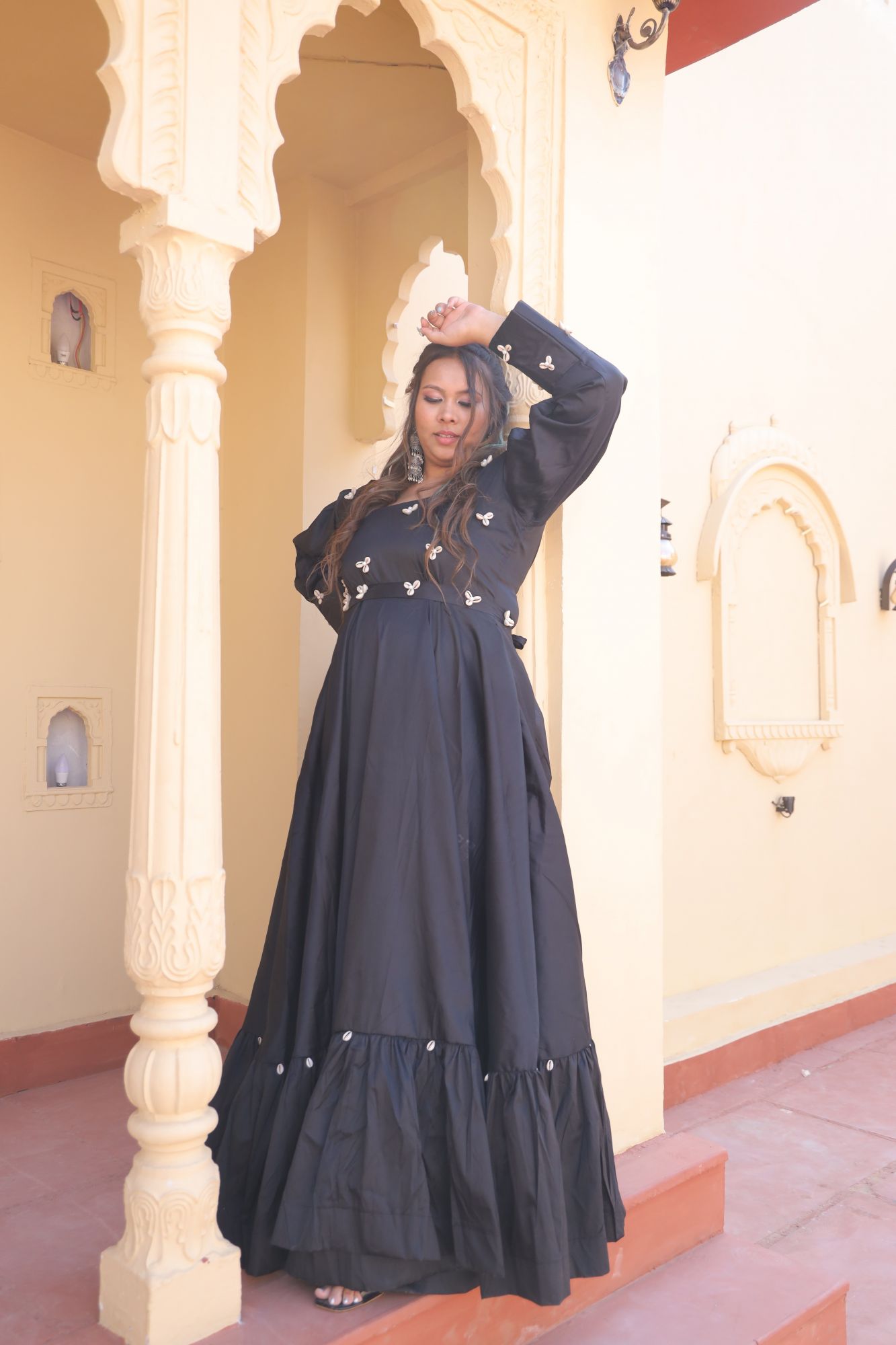 Black Kaudi Silk Dress