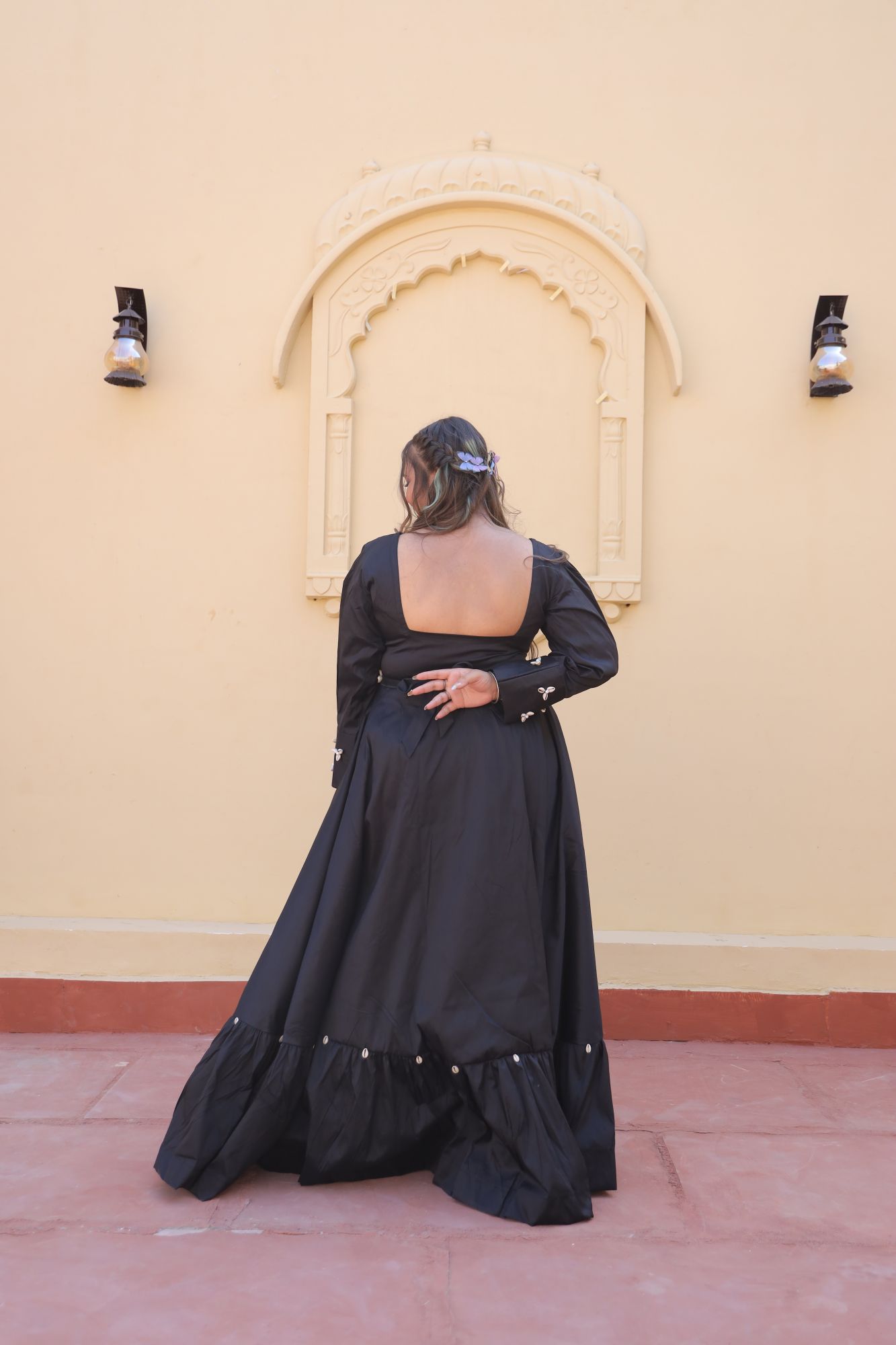 Black Kaudi Silk Dress